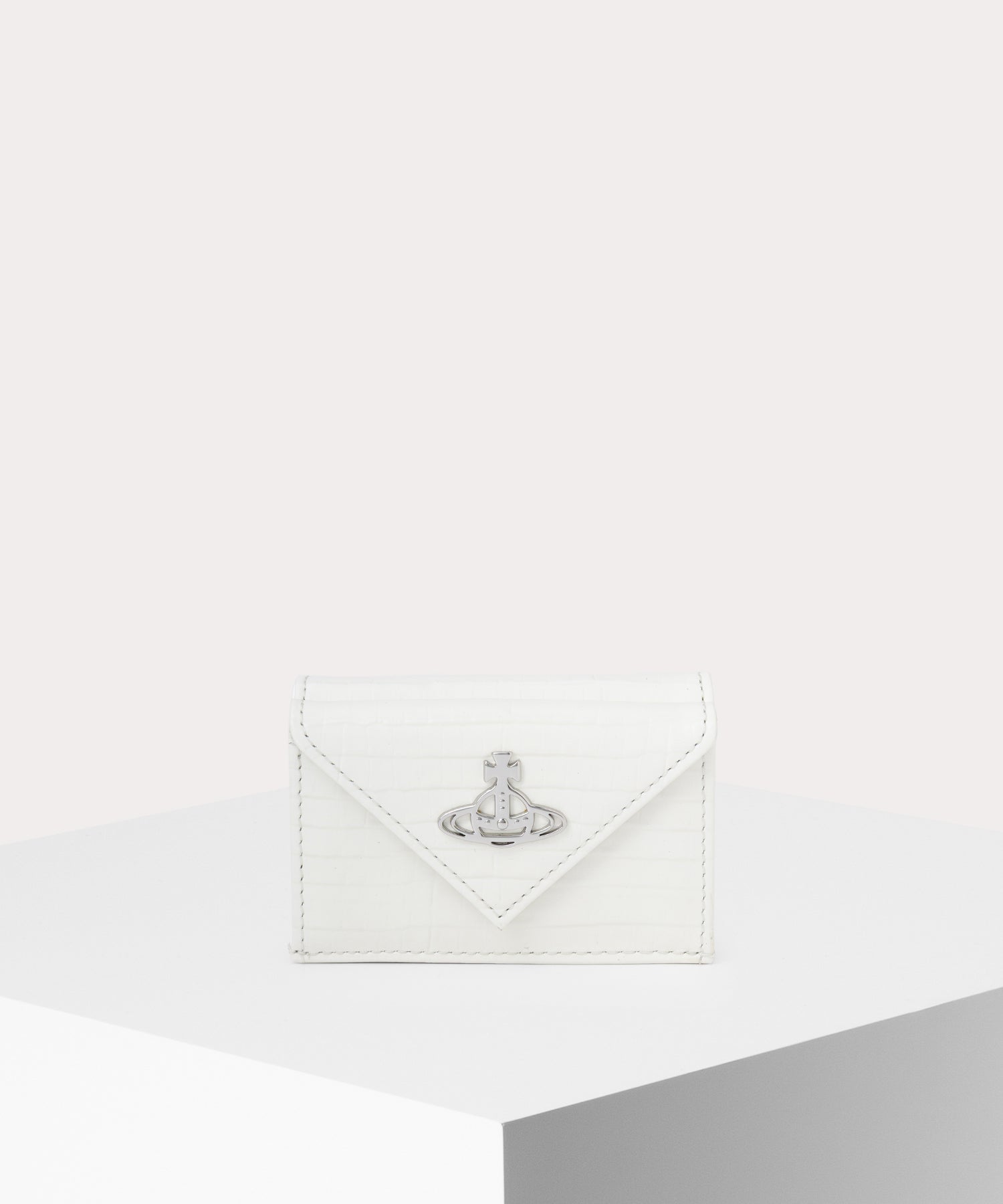 MINI CROC EMBOSSED ENVELOPE 三つ折りミニ財布