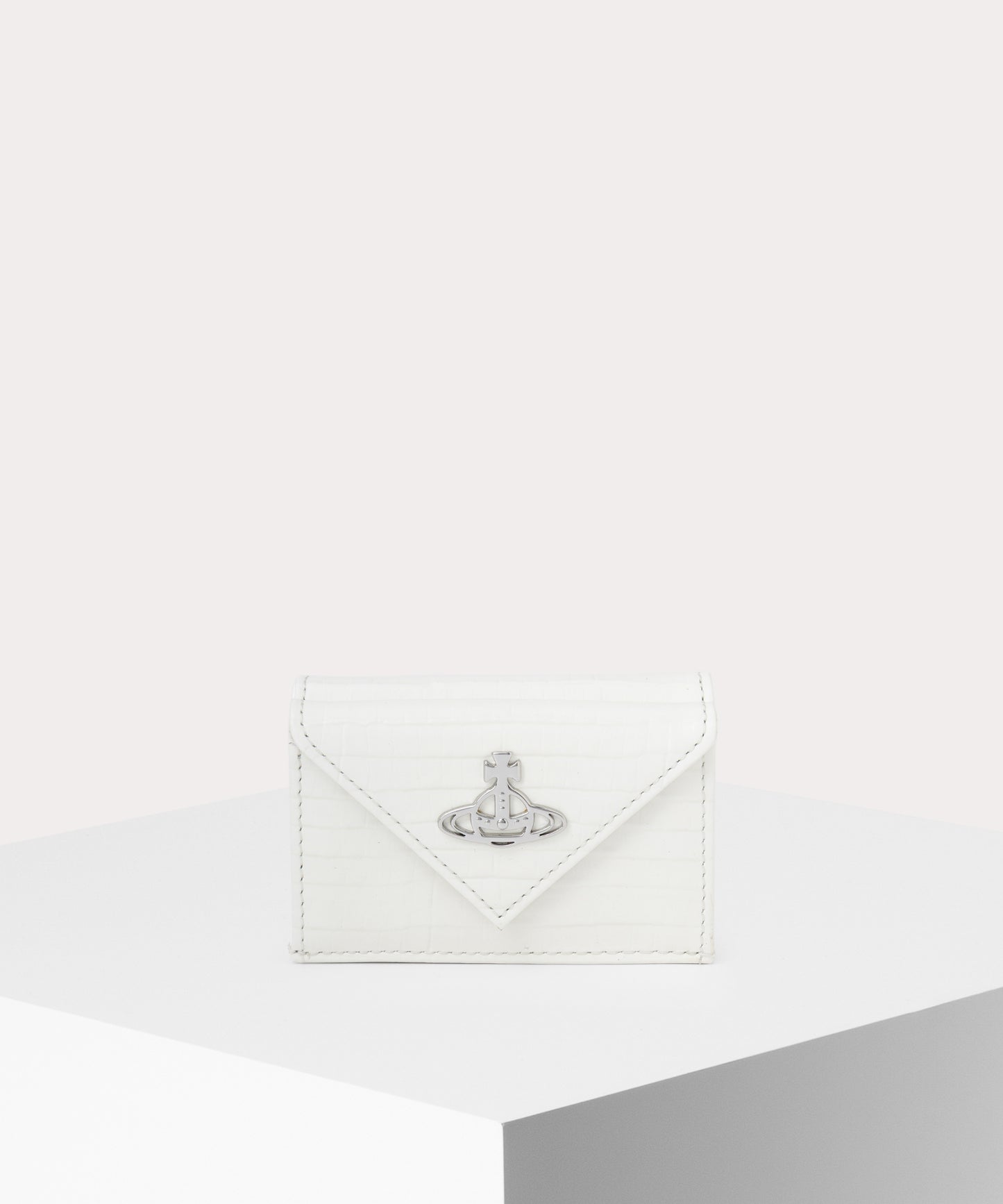 MINI CROC EMBOSSED ENVELOPE 三つ折りミニ財布