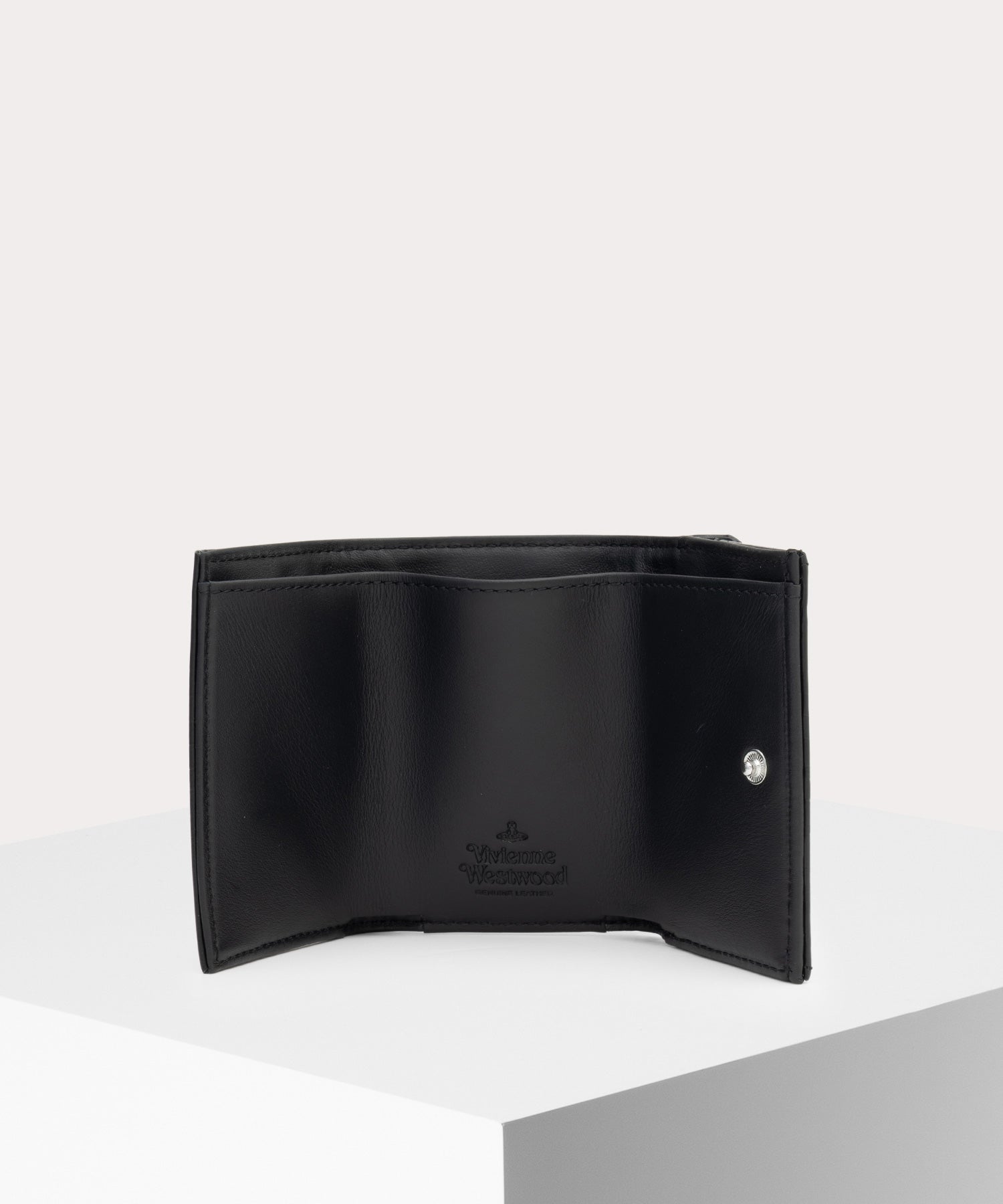 MINI CROC EMBOSSED ENVELOPE 三つ折りミニ財布(ブラック)（メンズ