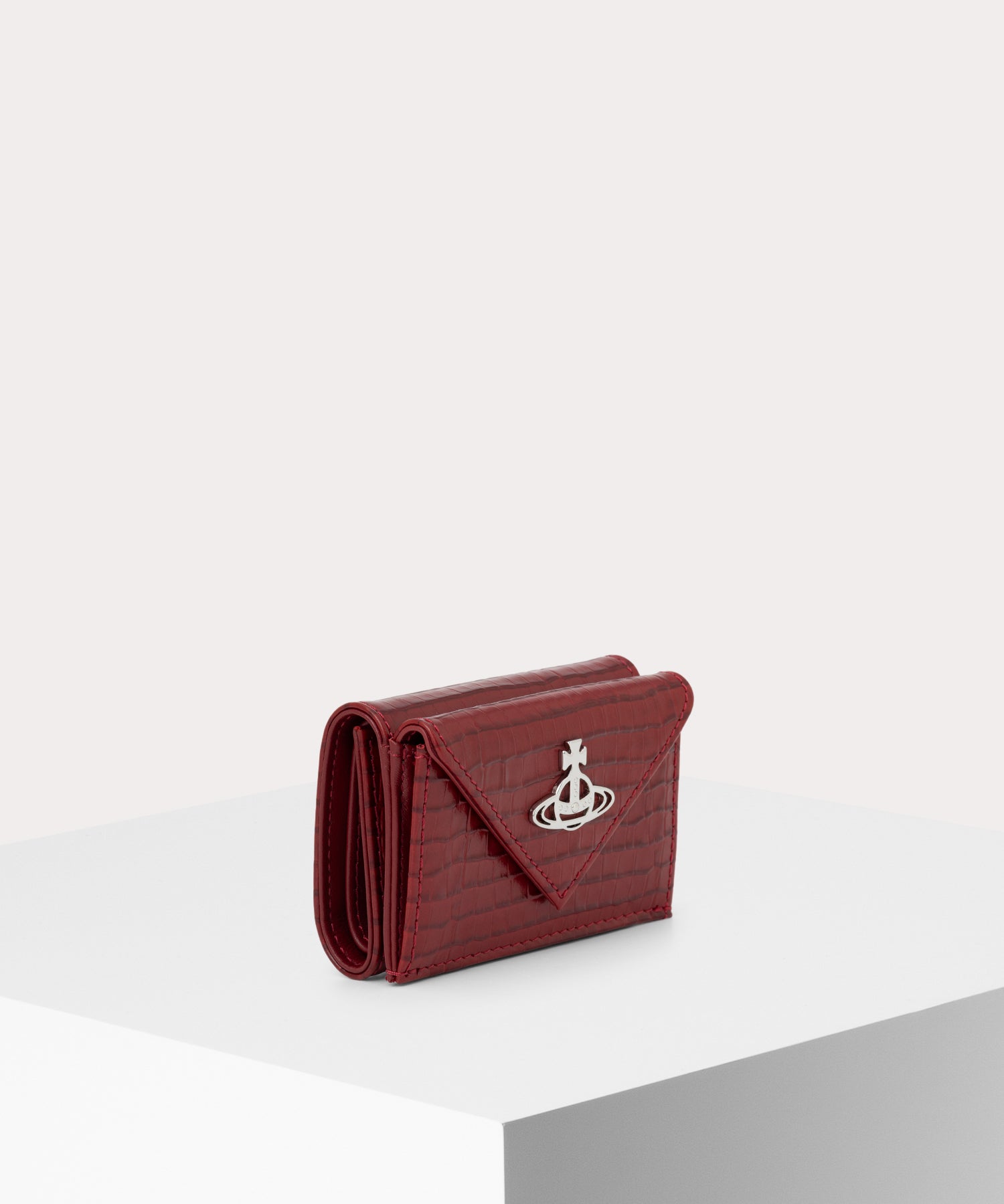 MINI CROC EMBOSSED ENVELOPE 三つ折りミニ財布