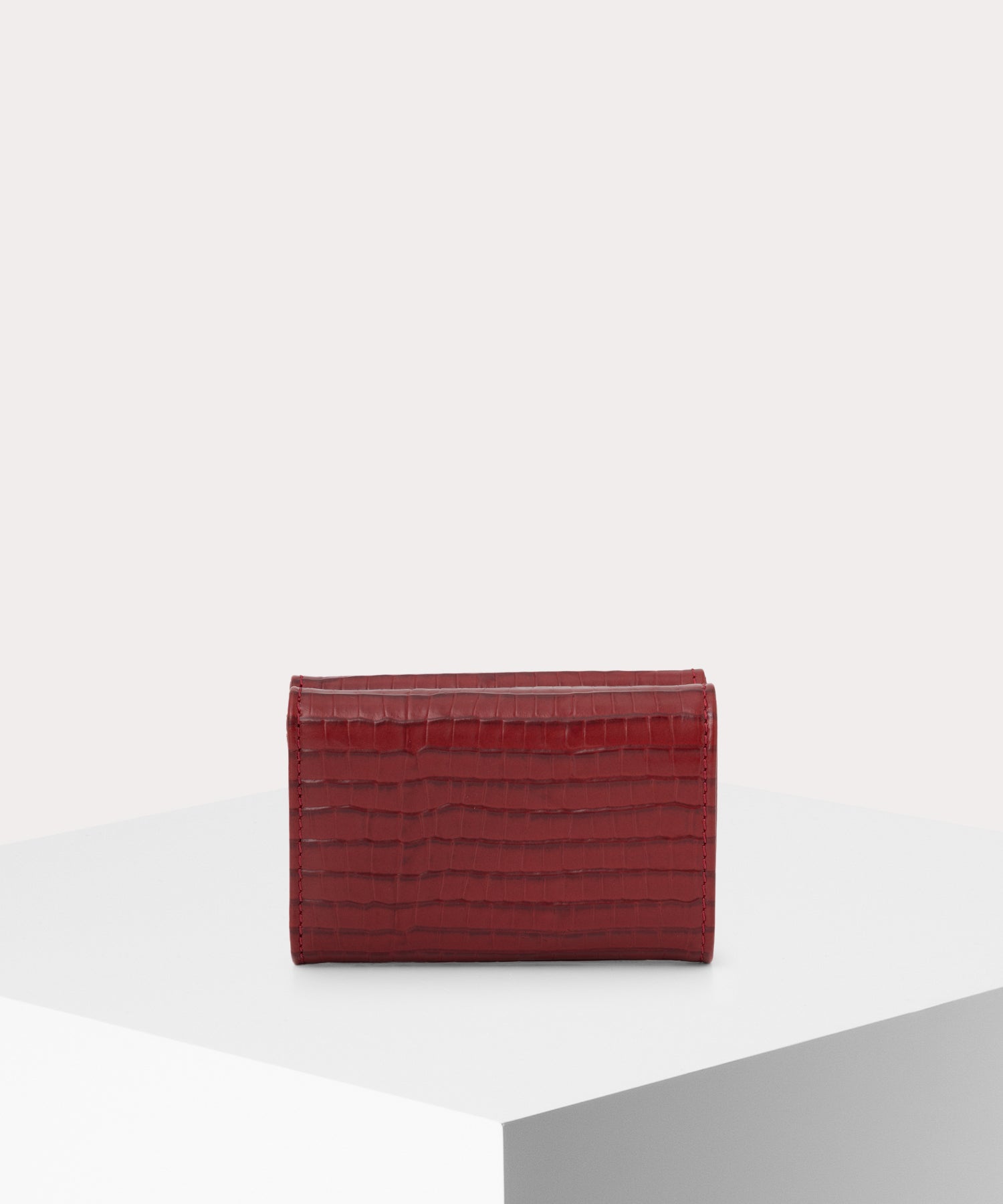 MINI CROC EMBOSSED ENVELOPE 三つ折りミニ財布