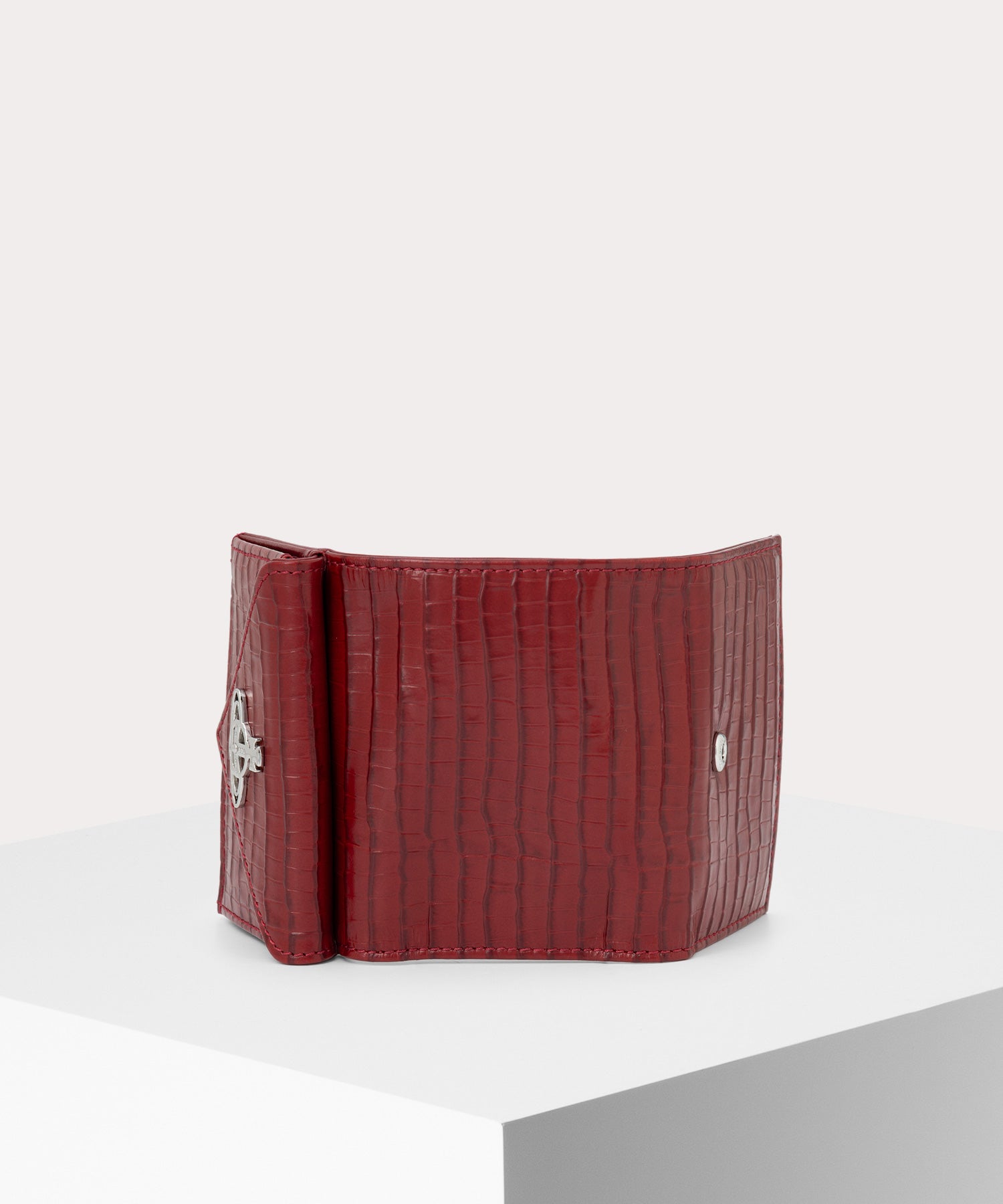 MINI CROC EMBOSSED ENVELOPE 三つ折りミニ財布