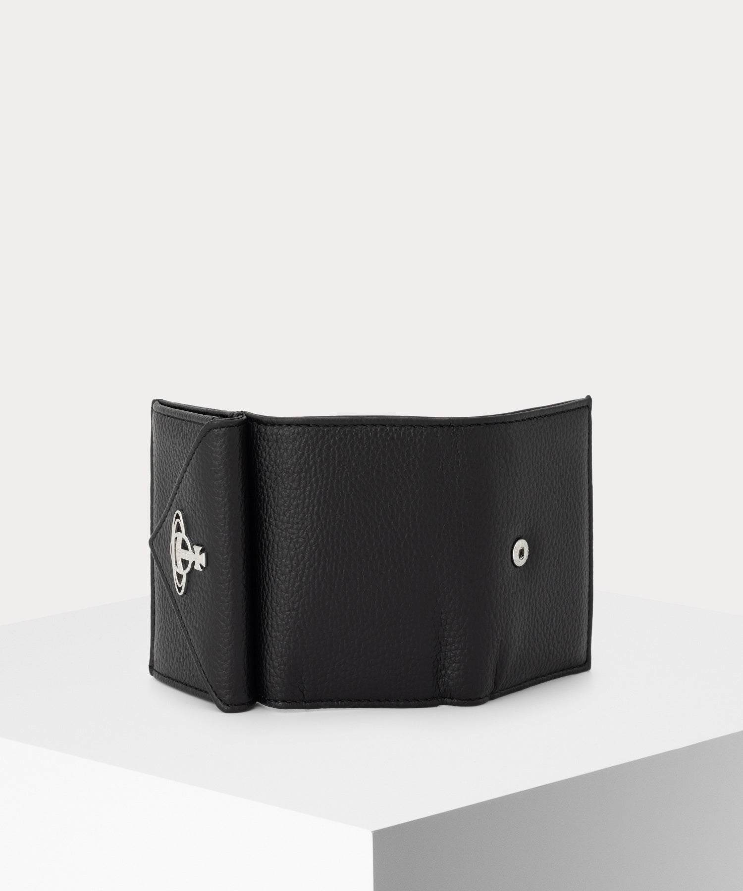 popopo⭐︎ブラック 三つ折り財布 PU GRAIN ENVELOPE 三つ折りミニ財布(ブラック)（メンズ）（1220952112