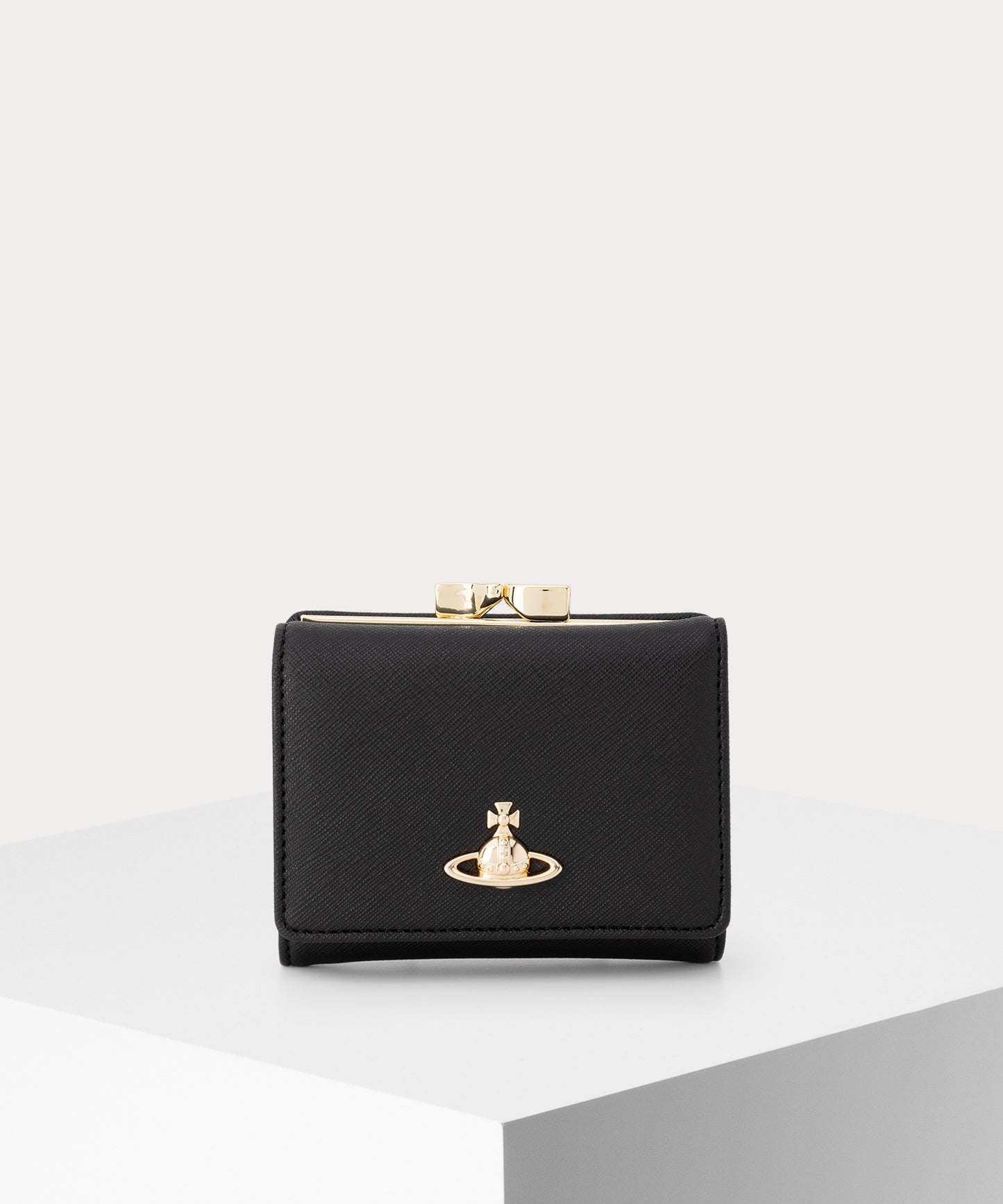 SAFFIANO PLAIN 口金三つ折り財布