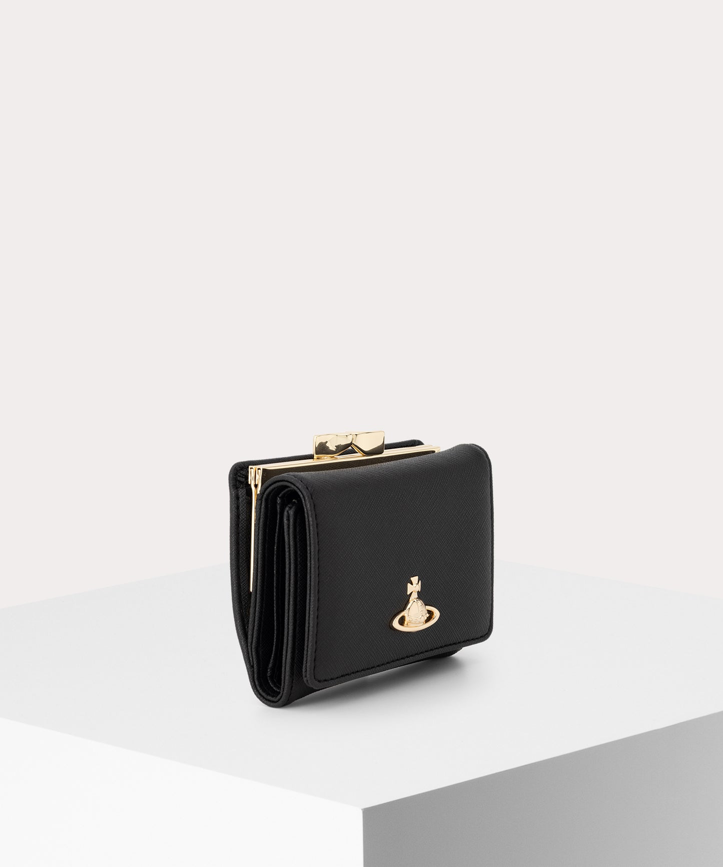 SAFFIANO PLAIN 口金三つ折り財布