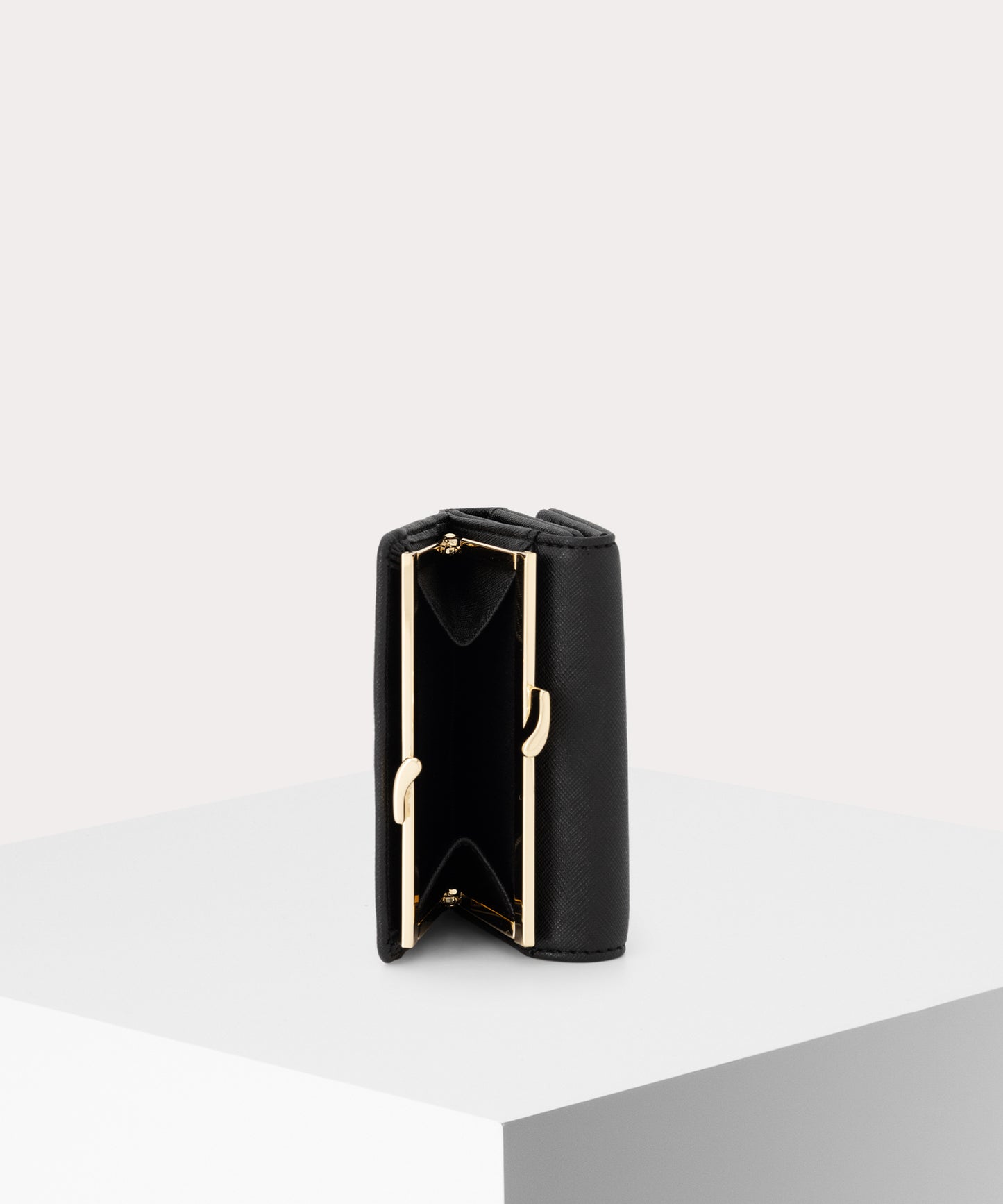 SAFFIANO PLAIN 口金三つ折り財布