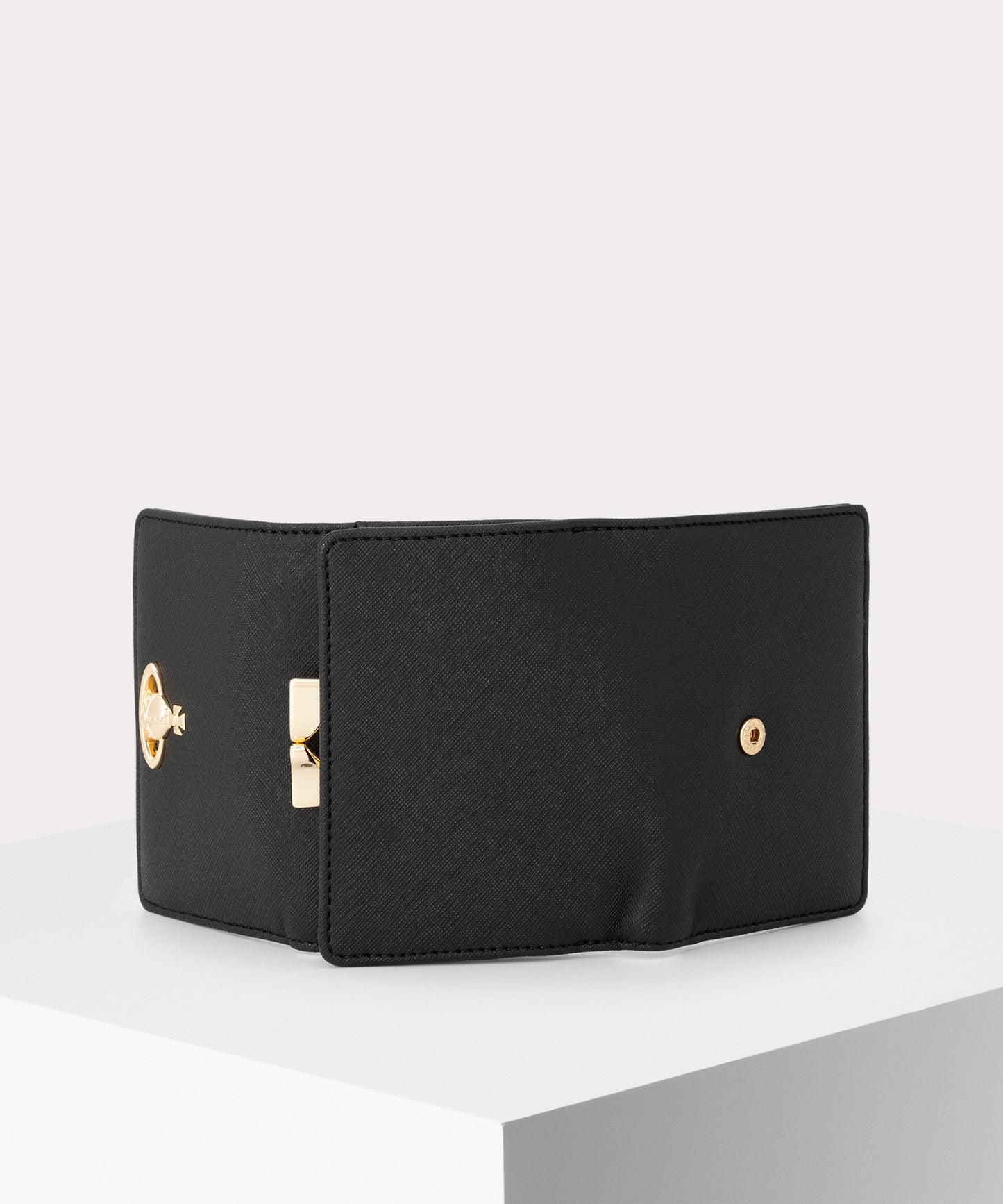 SAFFIANO PLAIN 口金三つ折り財布