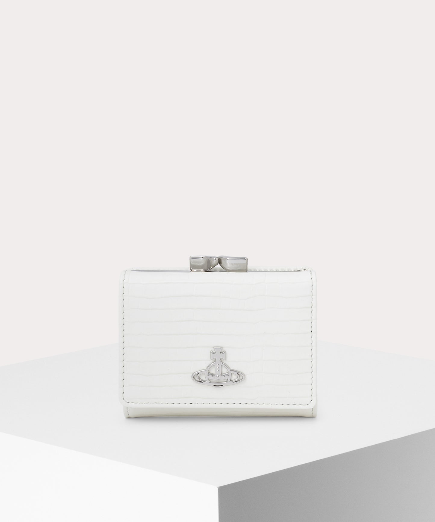 MINI CROC EMBOSSED 口金三つ折り財布