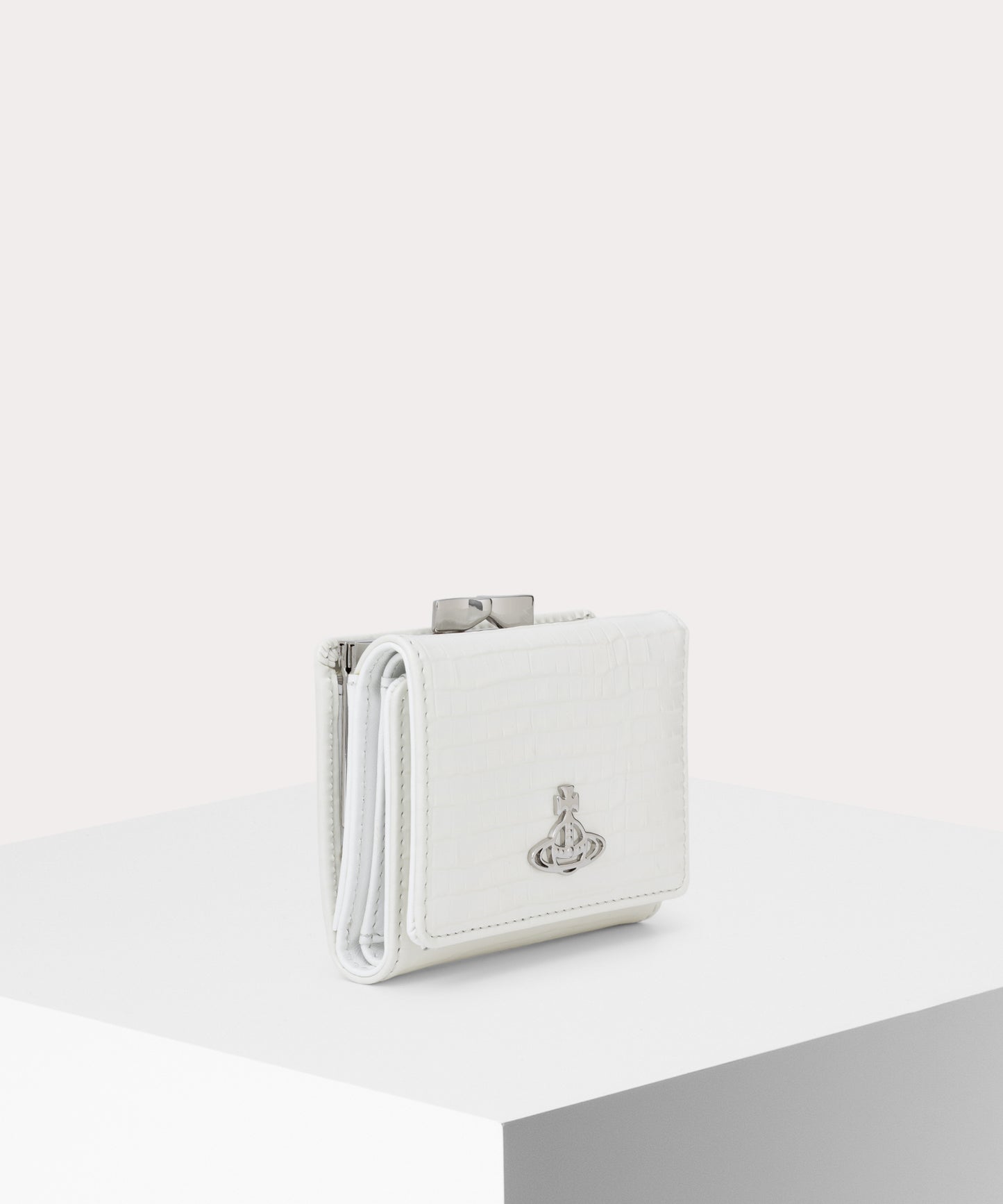 MINI CROC EMBOSSED 口金三つ折り財布