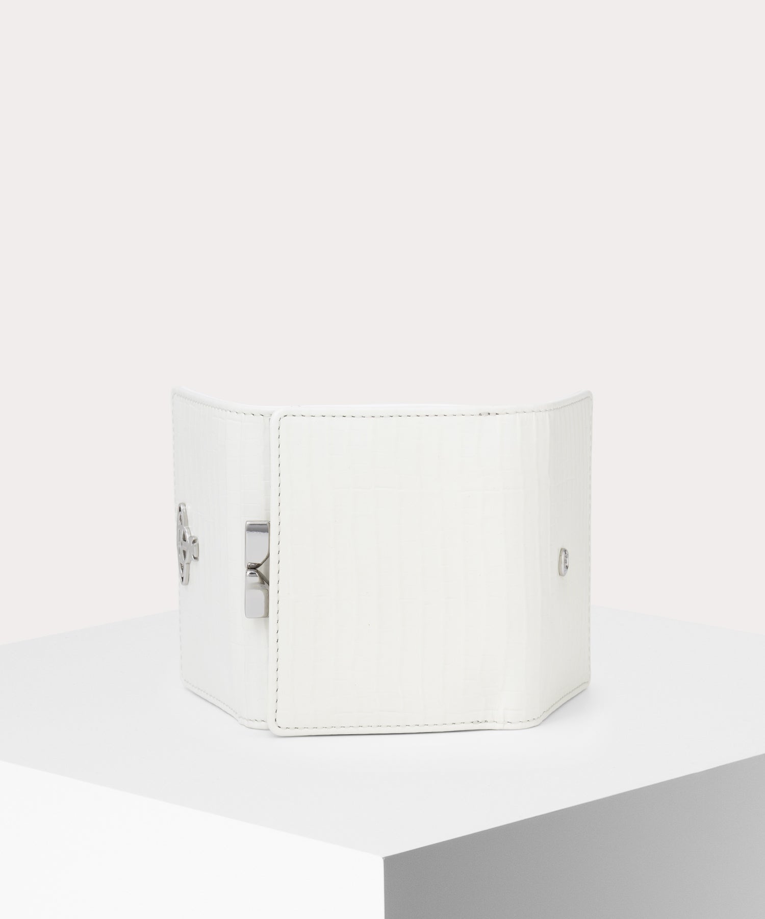 MINI CROC EMBOSSED 口金三つ折り財布
