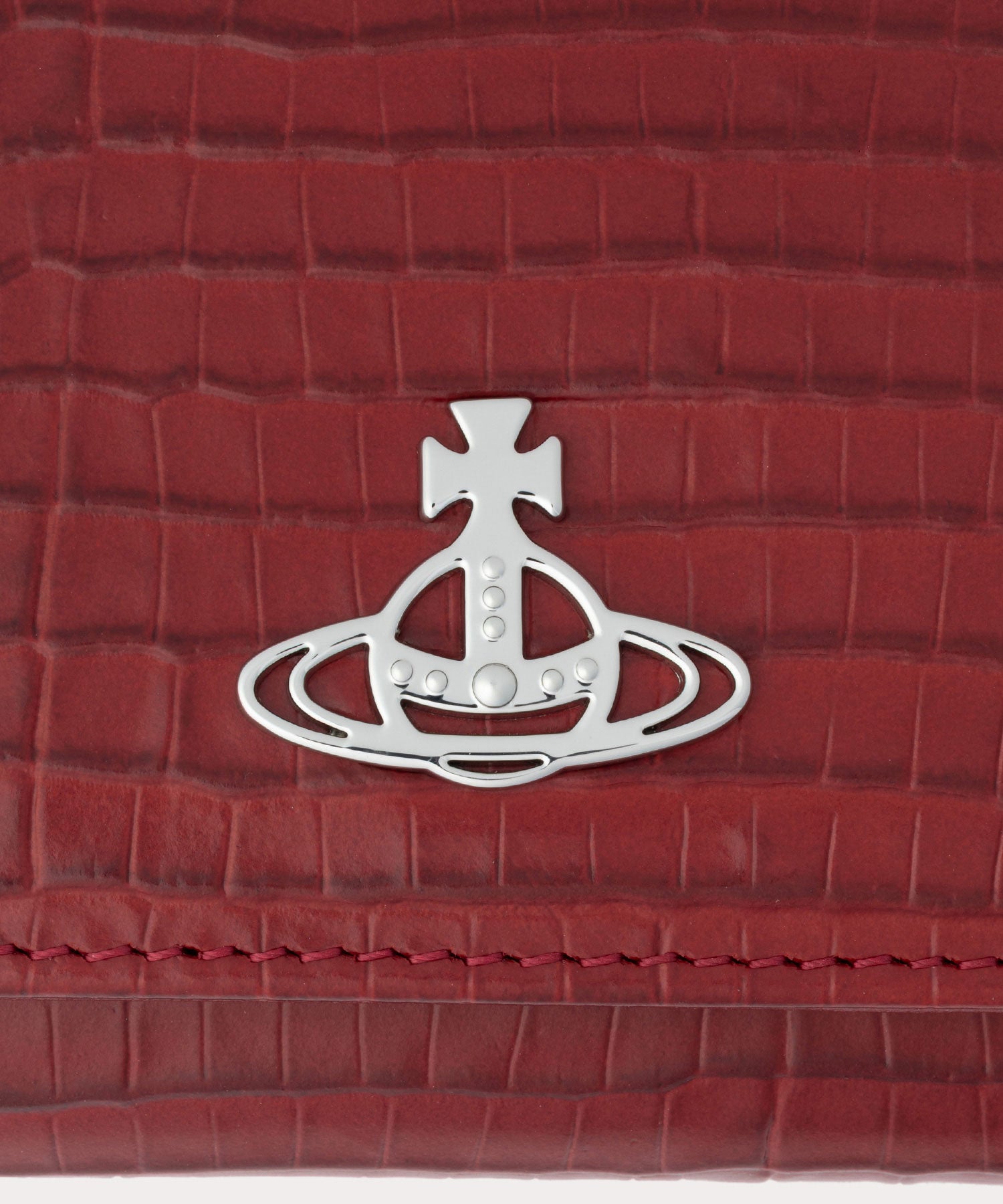 MINI CROC EMBOSSED 口金三つ折り財布