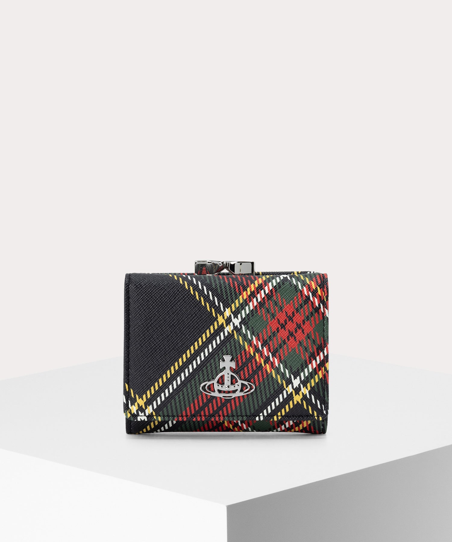 SAFFIANO PRINTED 口金三つ折り財布