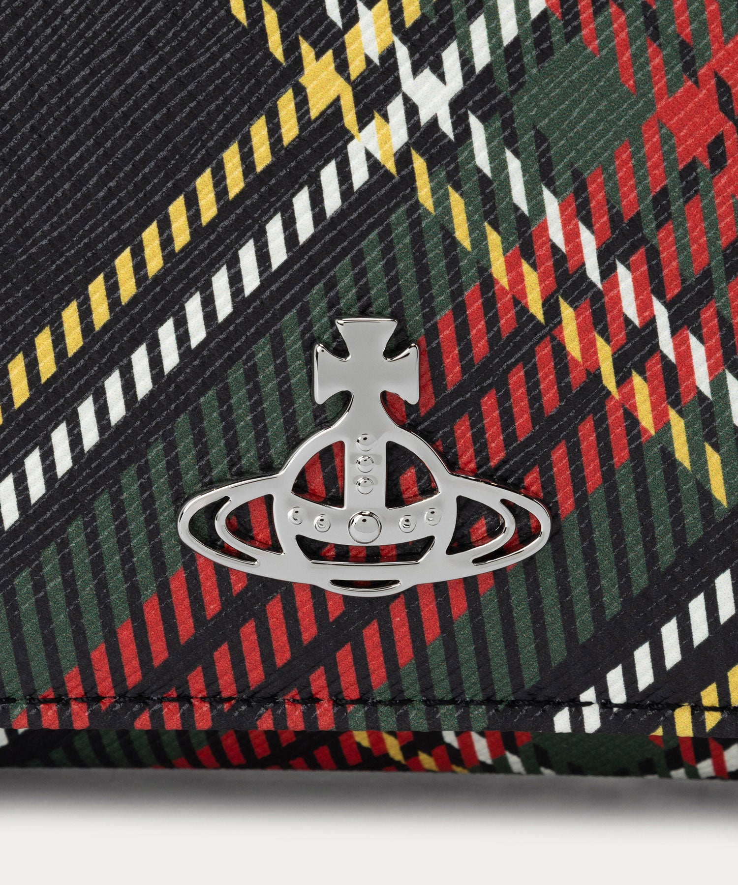 新作◆Vivienne Westwood◆タータン 口金小銭入れ SAFFIANO PRINTED 口金三つ折り財布(CHELSEA TARTAN)（メンズ