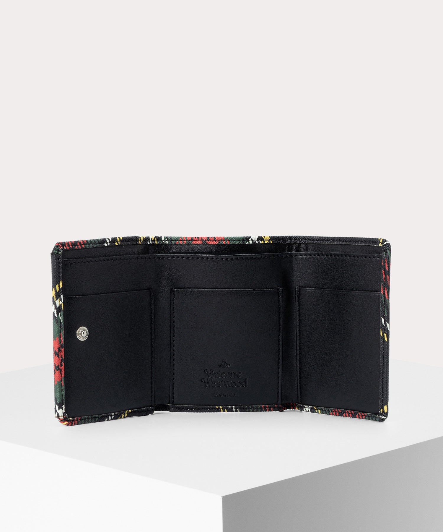 SAFFIANO PRINTED 三つ折りミニ財布(CHELSEA TARTAN)（メンズ