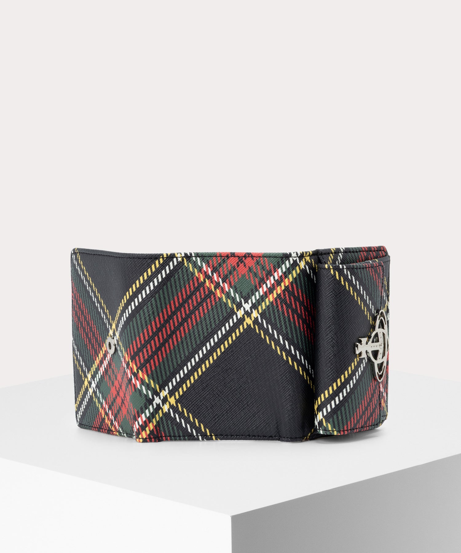 SAFFIANO PRINTED 三つ折りミニ財布(CHELSEA TARTAN)（メンズ