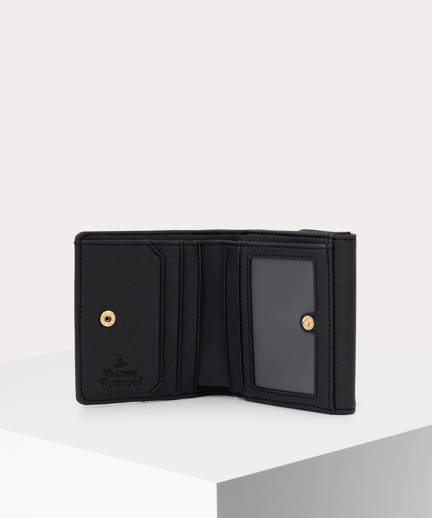 Vivienne Westwood ブラック 二つ折り財布 SAFFIANO PLAIN 二つ折り財布(ブラック)（メンズ）（1220952138