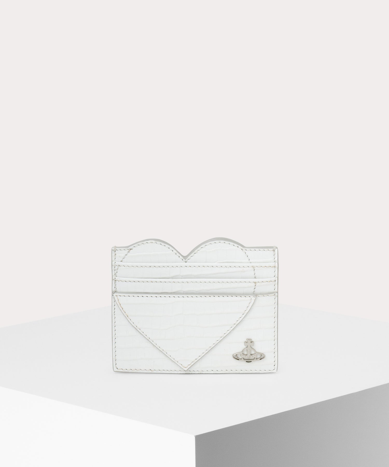 MINI CROC EMBOSSED HEART カードケース
