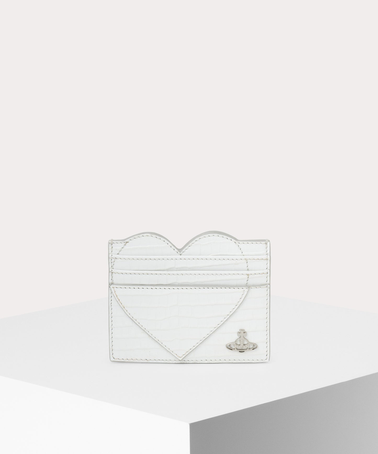 MINI CROC EMBOSSED HEART カードケース