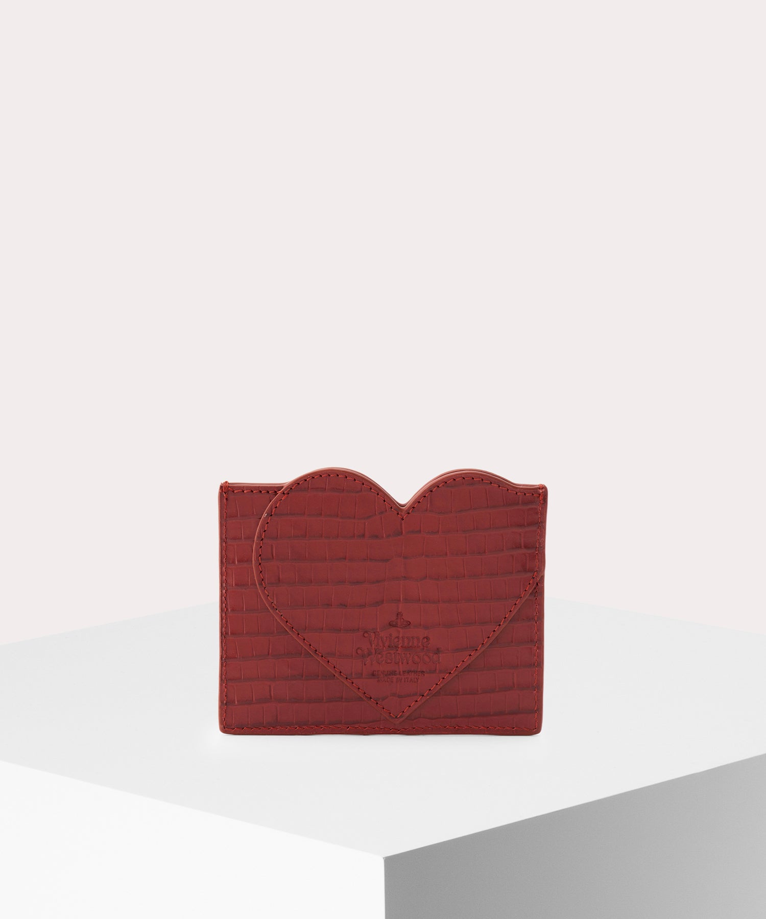 MINI CROC EMBOSSED HEART カードケース