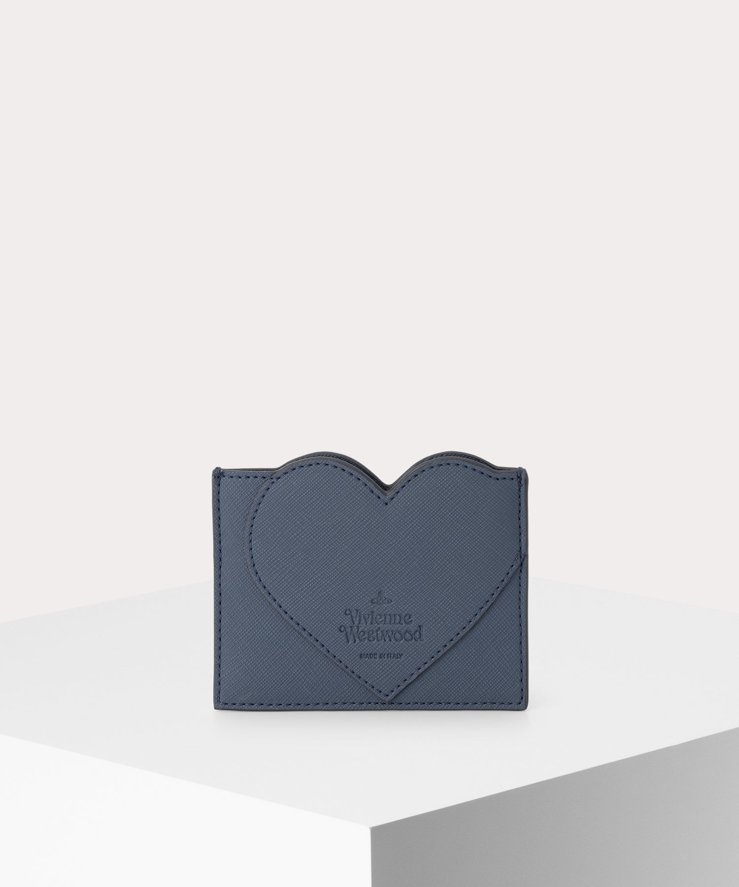 SAFFIANO PLAIN HEART カードケース(ブルー系)（メンズ