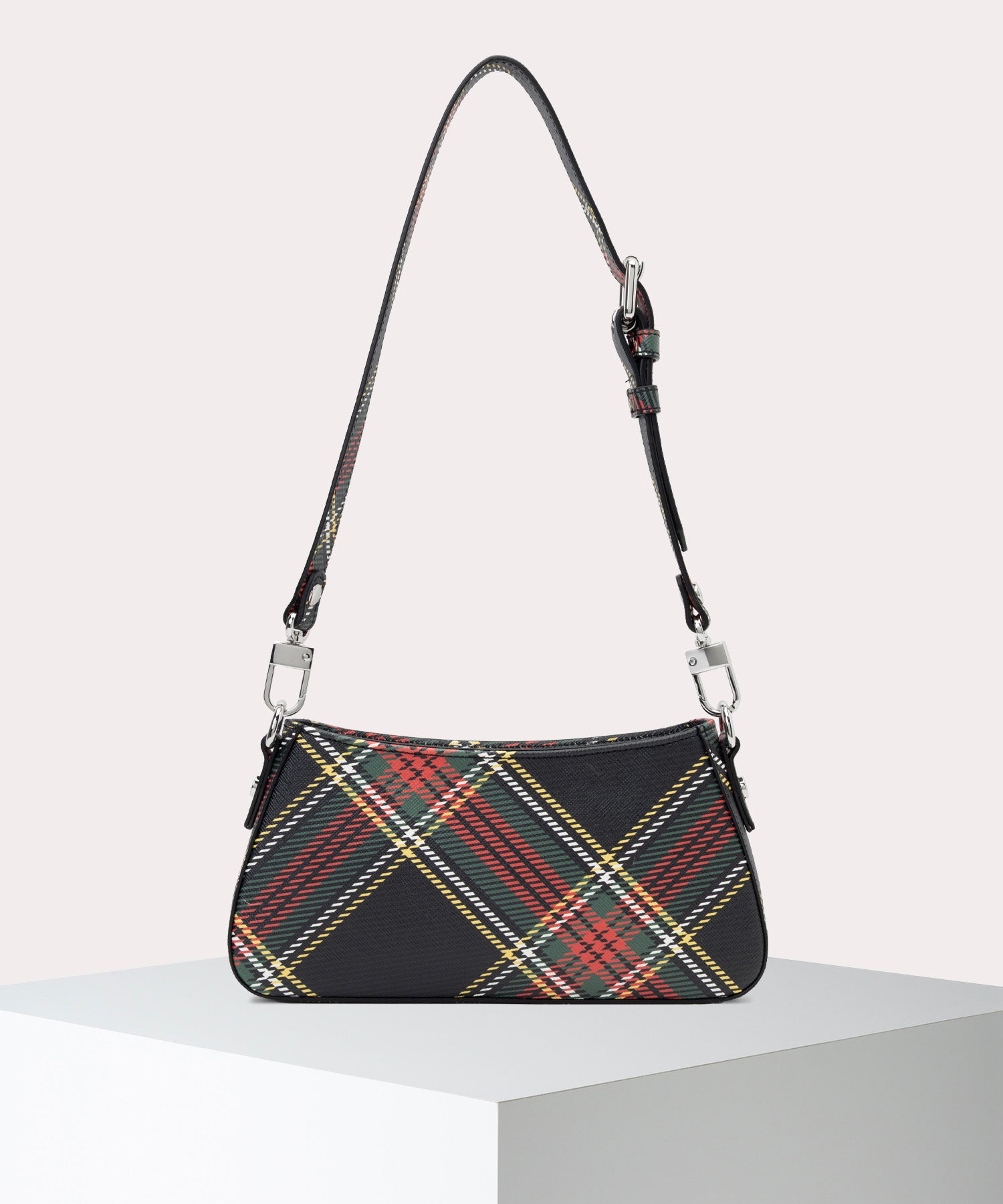 SAFFIANO PRINTED TASHA ショルダーバッグ(CHELSEA TARTAN