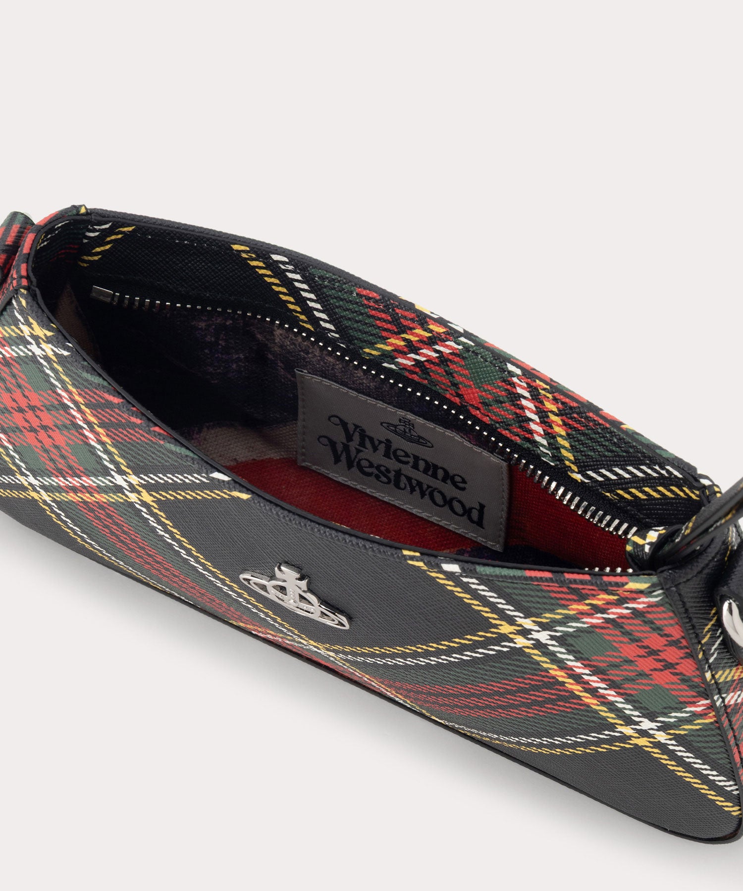 Vivienne Westwood 赤と黒のチェック柄ショルダーバッグ ☆vivienne westwood☆ タータンチェック ショルダーバッグ