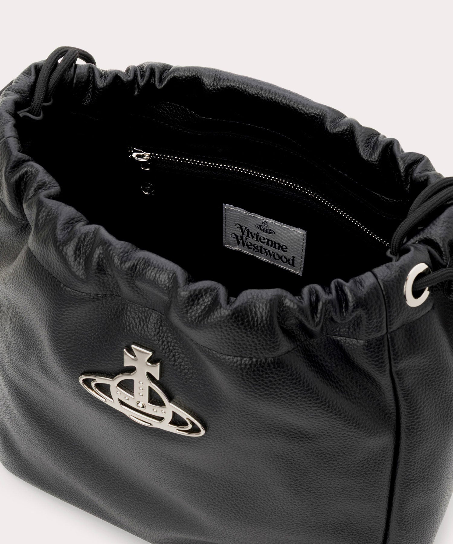 PU GRAIN HILARY バケットバッグ(ブラック)（メンズ