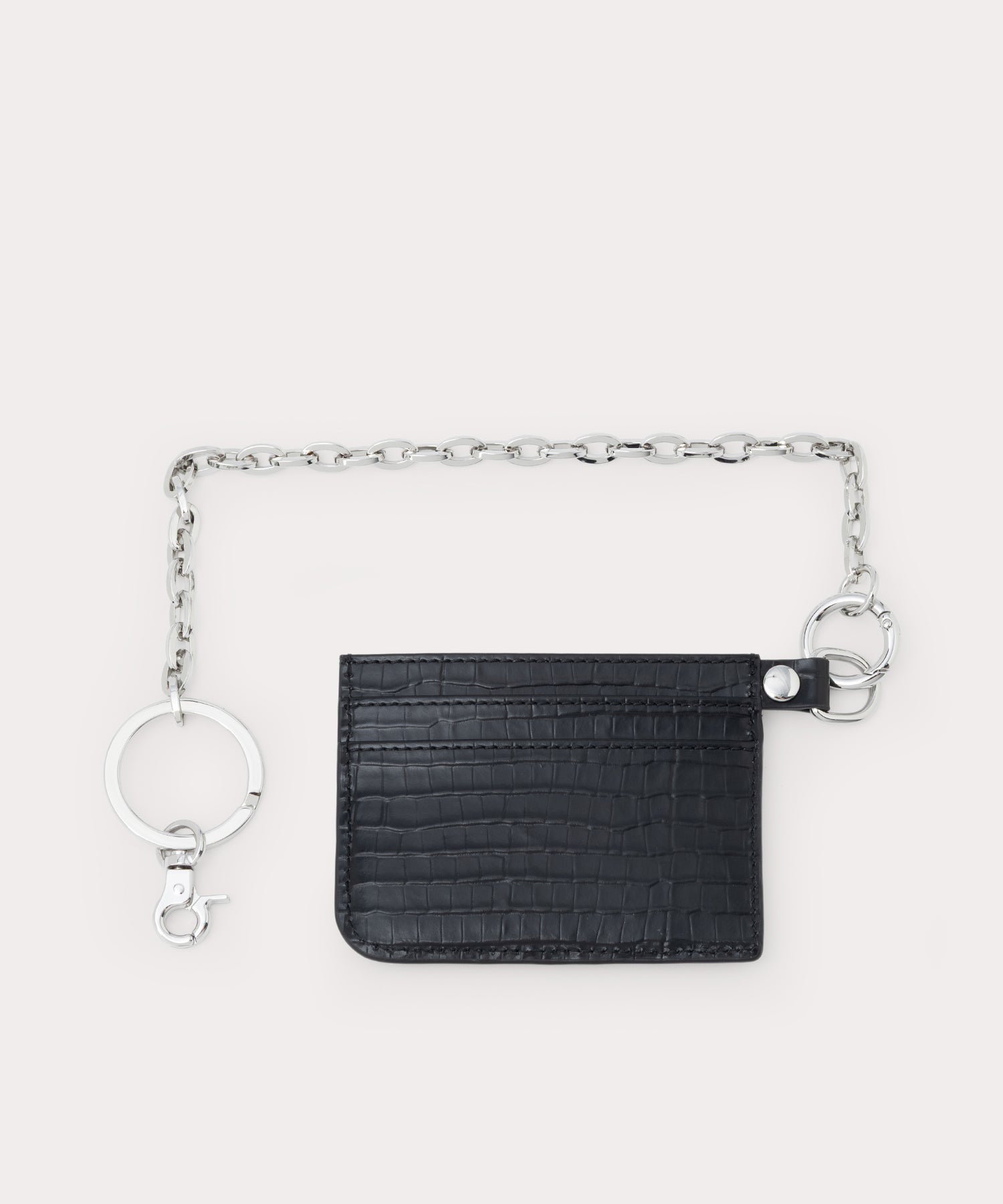 MINI CROC EMBOSSED チェーン付カードケース