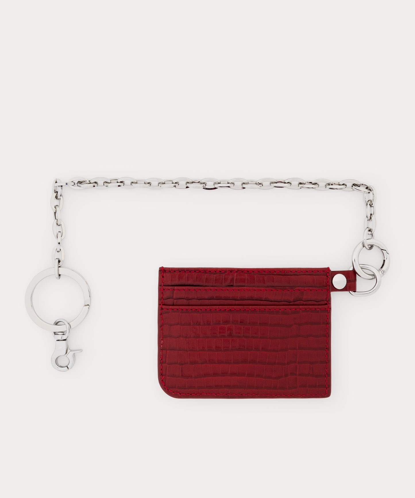 MINI CROC EMBOSSED チェーン付カードケース