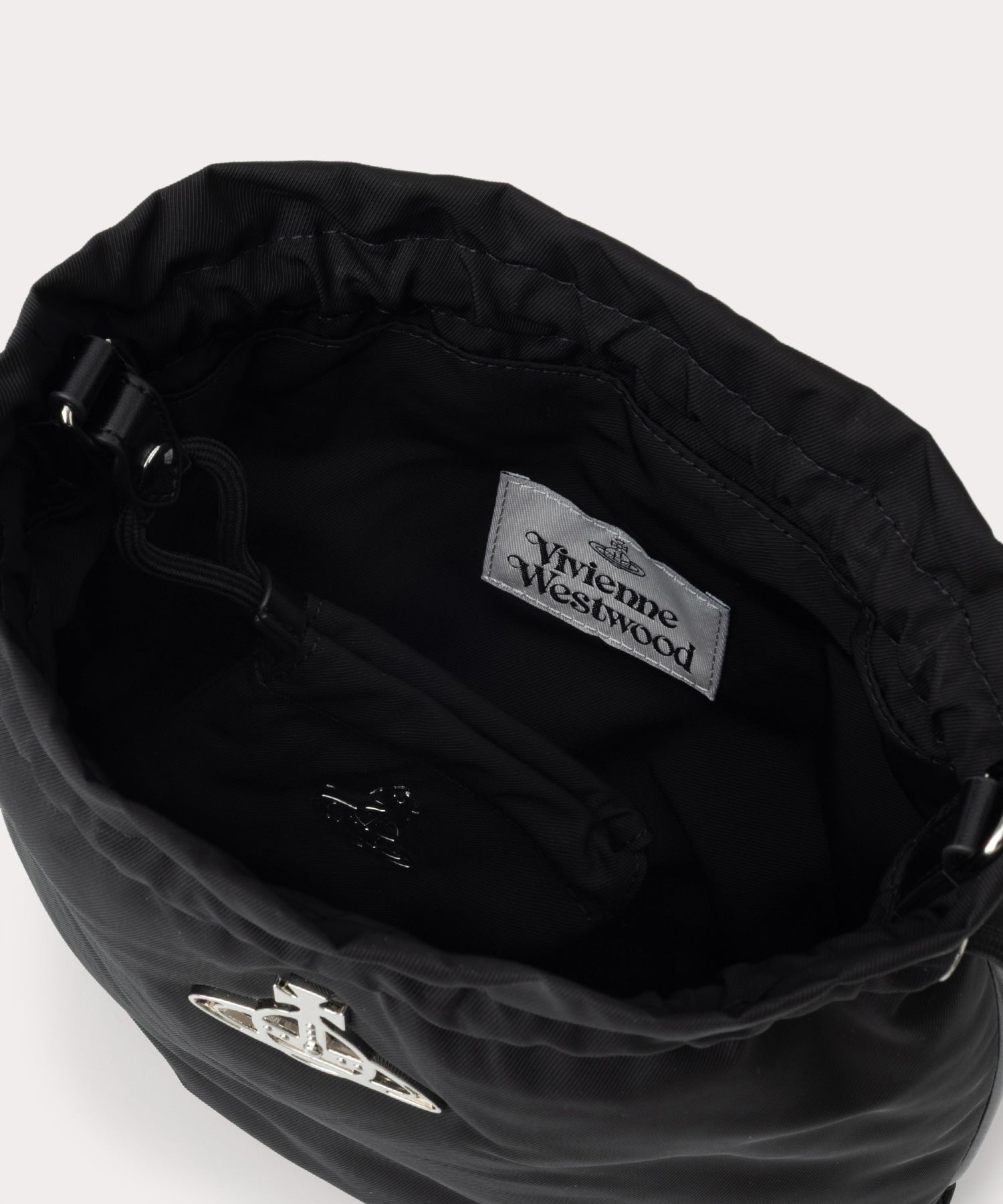 UTILITY DRILL DRAWSTRING ポーチバッグ(ブラック)（メンズ