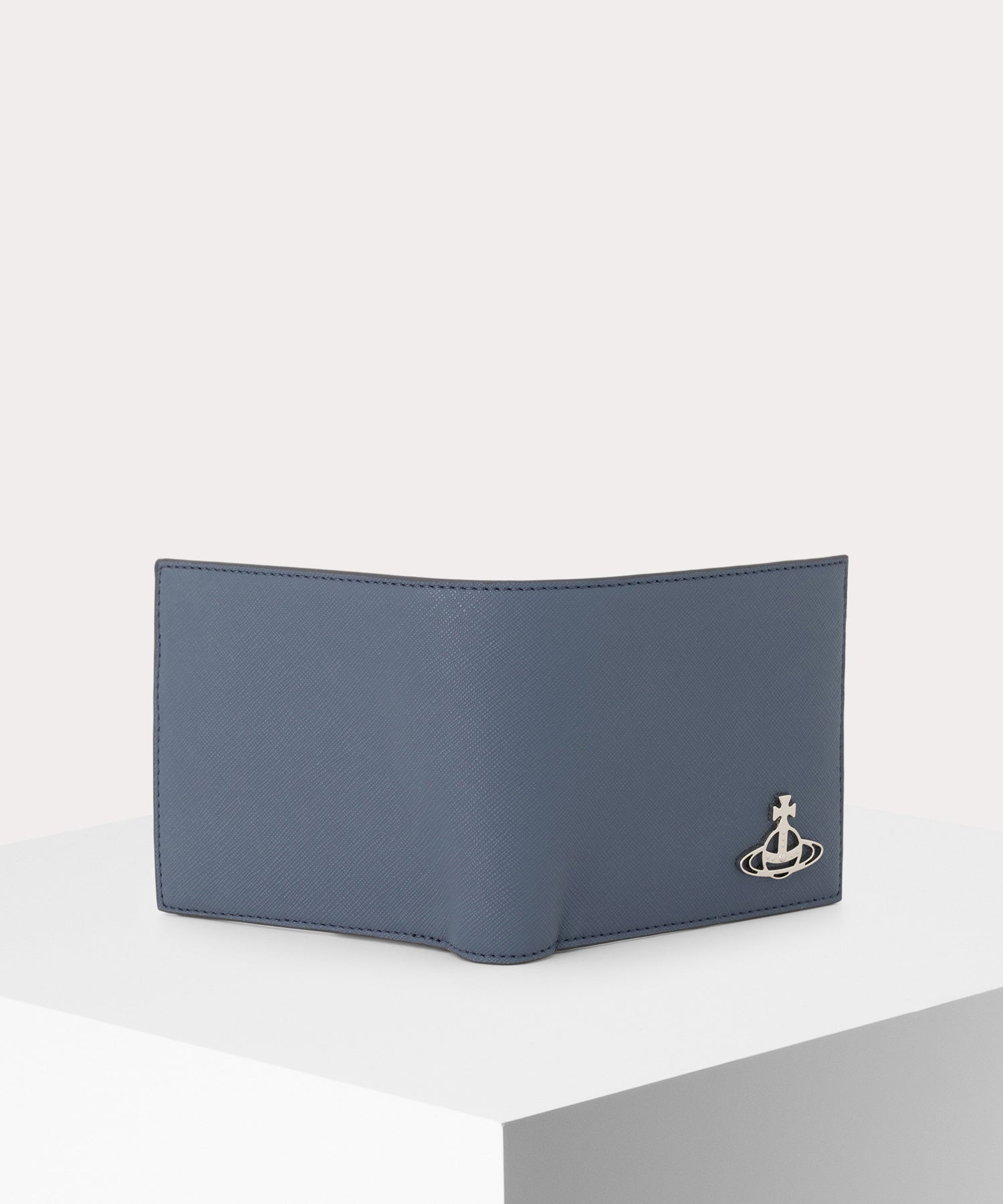 Vivienne Westwood メンズ財布 SAFFIANO PLAIN MAN 二つ折り財布(ブルー系)（メンズ