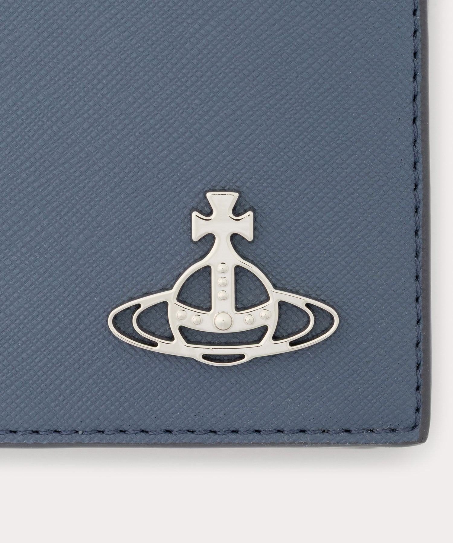 【ヴィヴィアンウエストウッド 】SAFFIANO PLAINMAN二つ折り財布 SAFFIANO PLAIN MAN 二つ折り財布(ブルー系)（メンズ