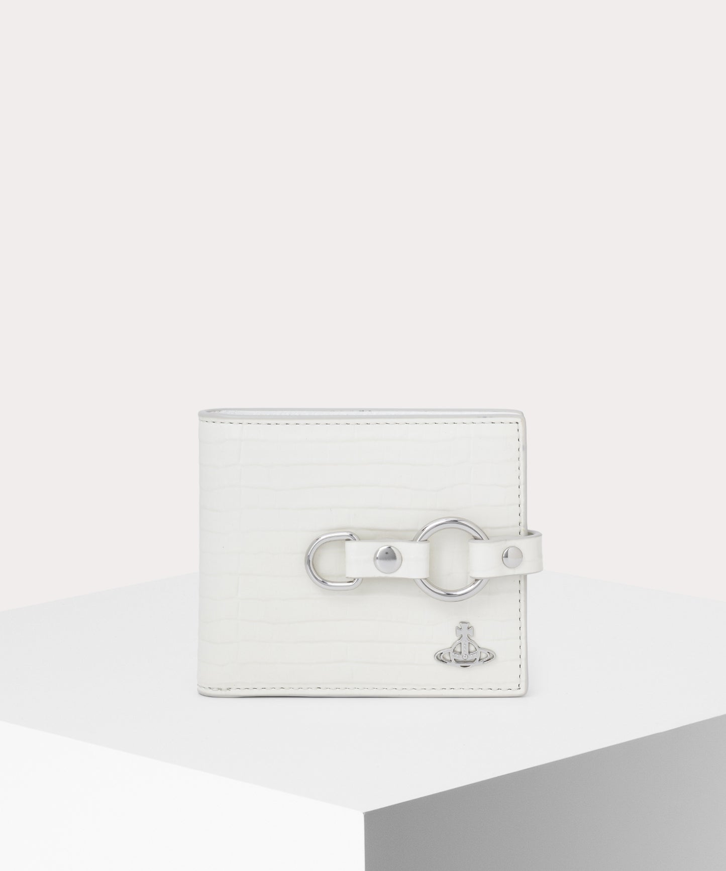MINI CROC EMBOSSED MAN BONDAGE 二つ折り財布