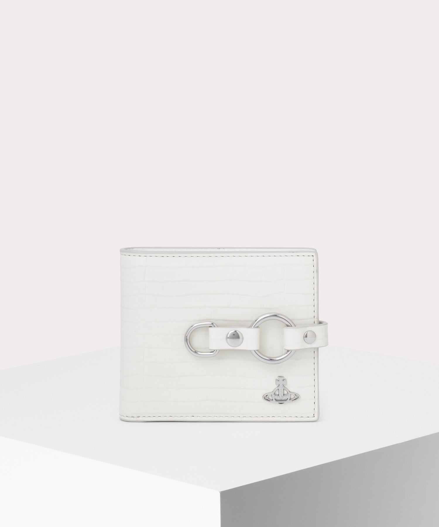 MINI CROC EMBOSSED MAN BONDAGE 二つ折り財布