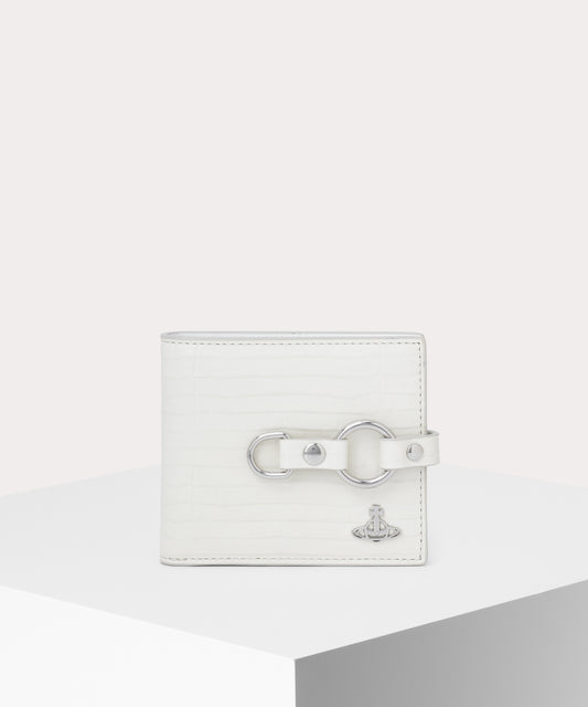 MINI CROC EMBOSSED MAN BONDAGE 二つ折り財布
