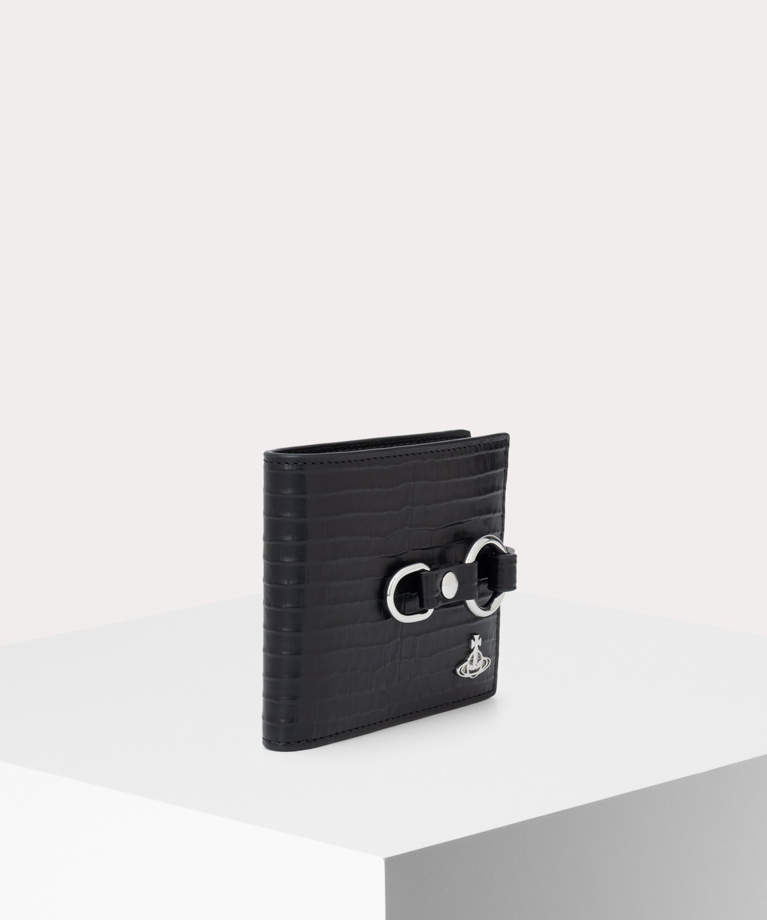 MINI CROC EMBOSSED MAN BONDAGE 二つ折り財布