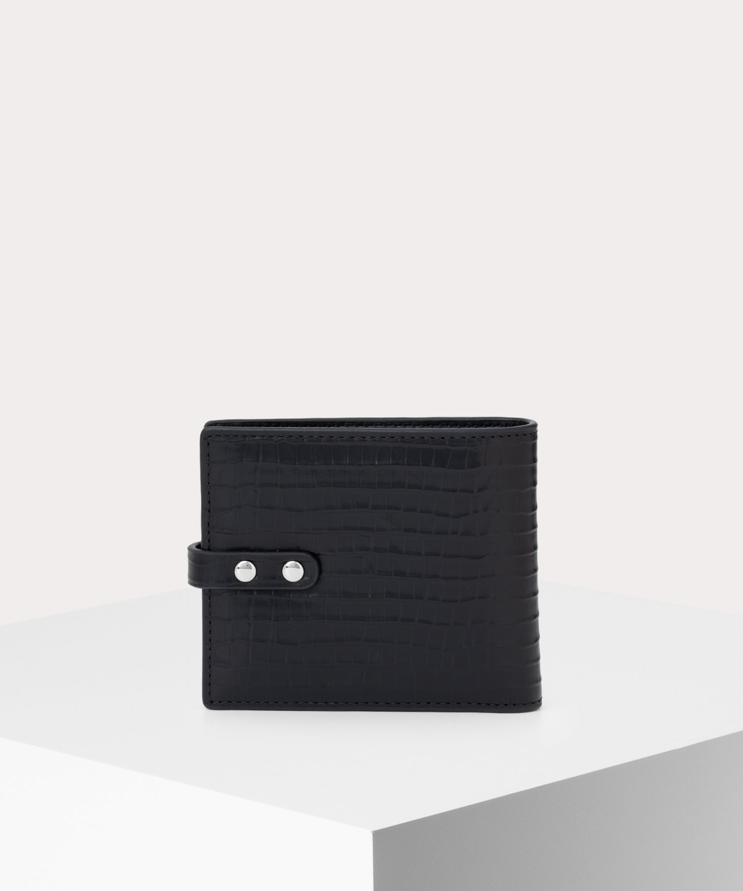 MINI CROC EMBOSSED MAN BONDAGE 二つ折り財布