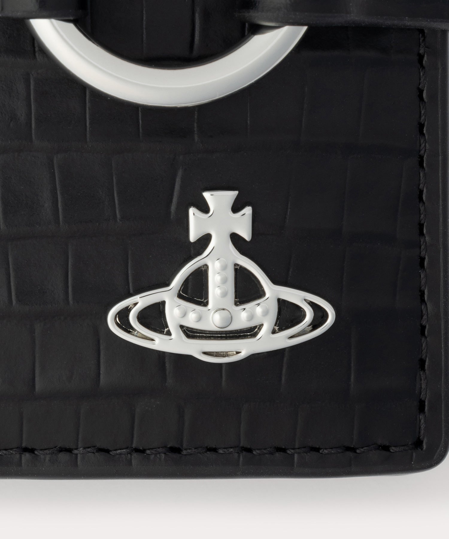 MINI CROC EMBOSSED MAN BONDAGE 二つ折り財布