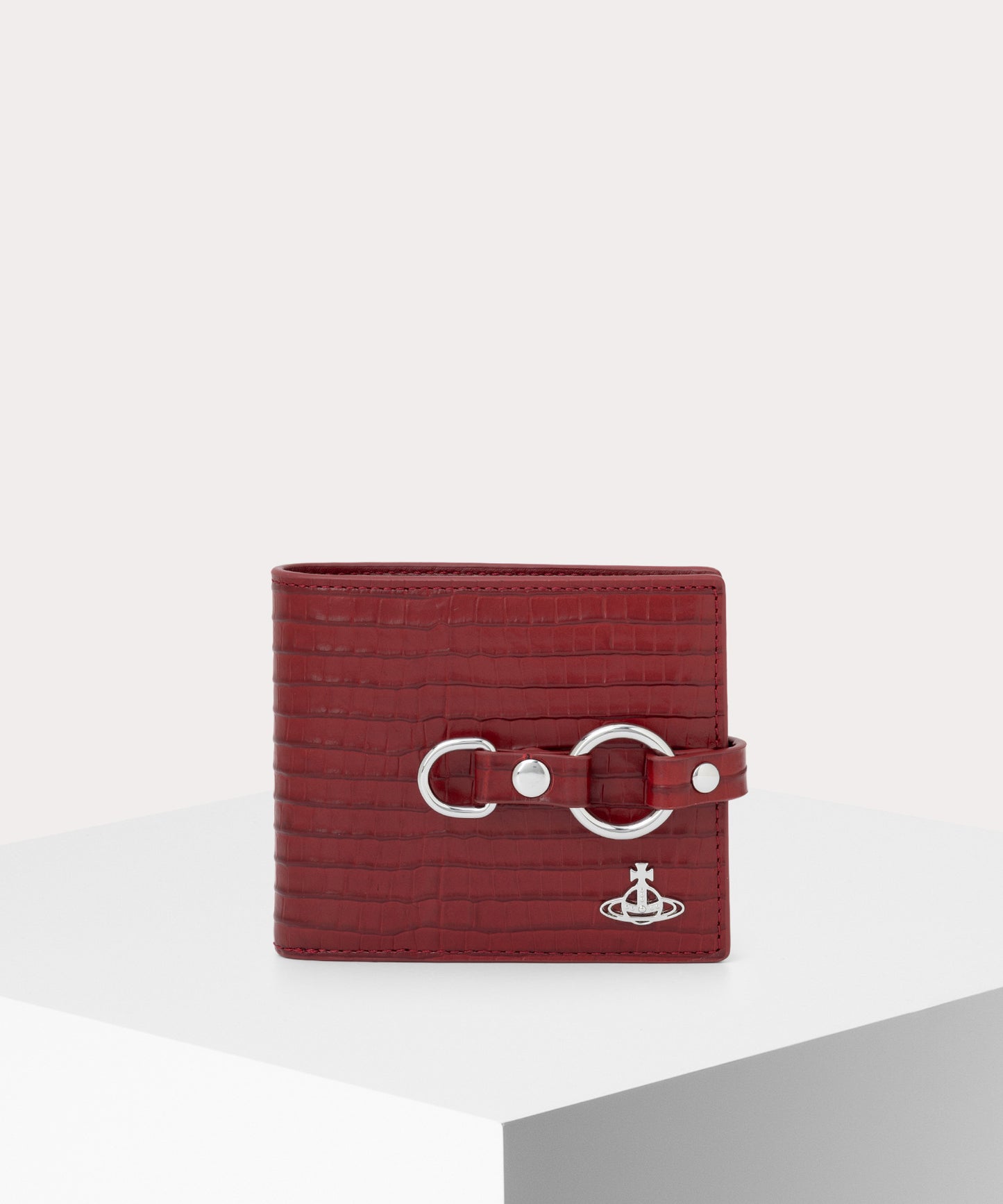MINI CROC EMBOSSED MAN BONDAGE 二つ折り財布