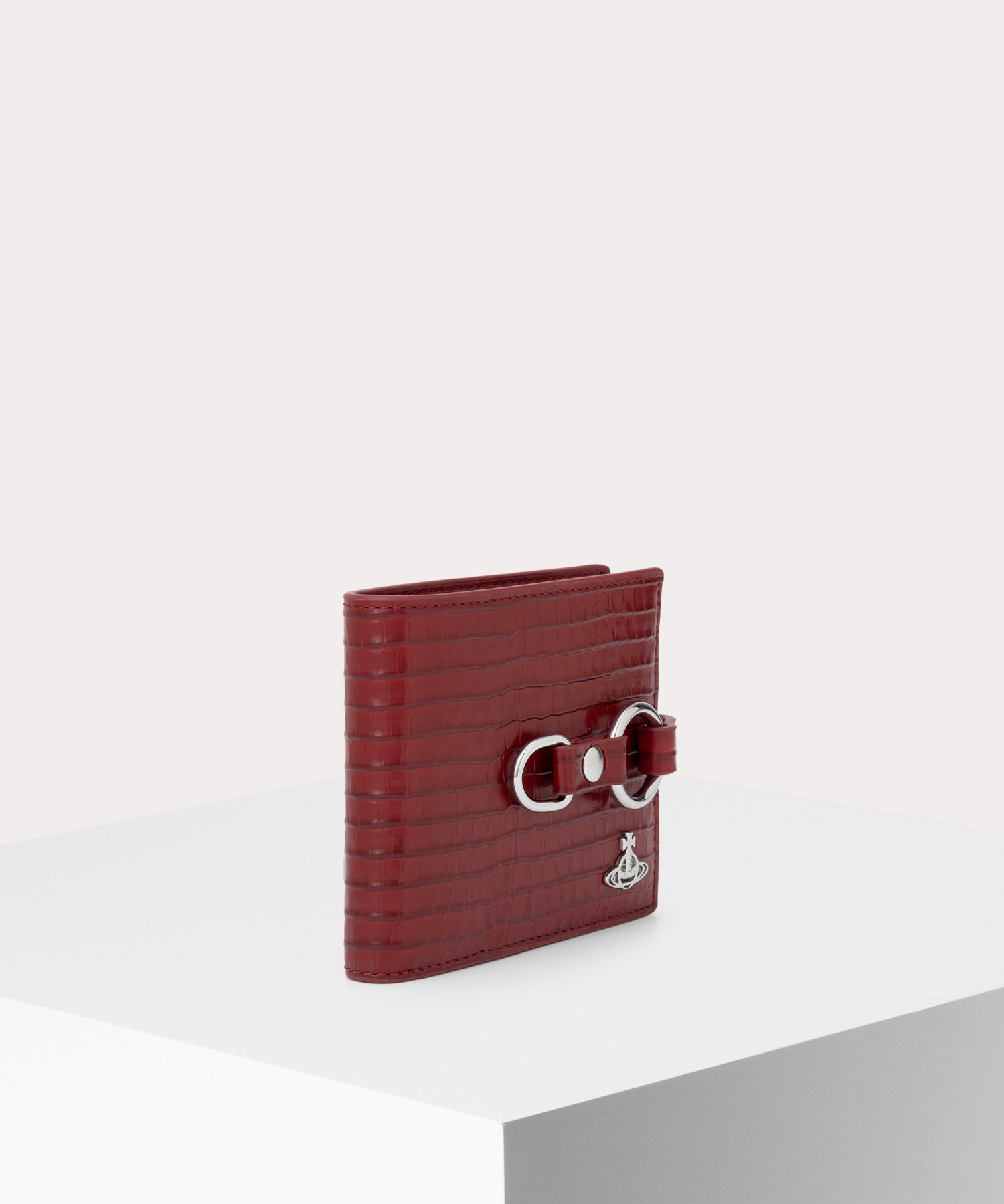 MINI CROC EMBOSSED MAN BONDAGE 二つ折り財布