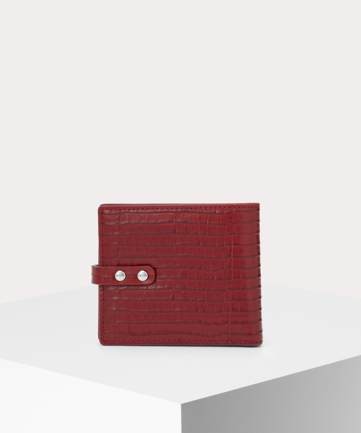 MINI CROC EMBOSSED MAN BONDAGE 二つ折り財布