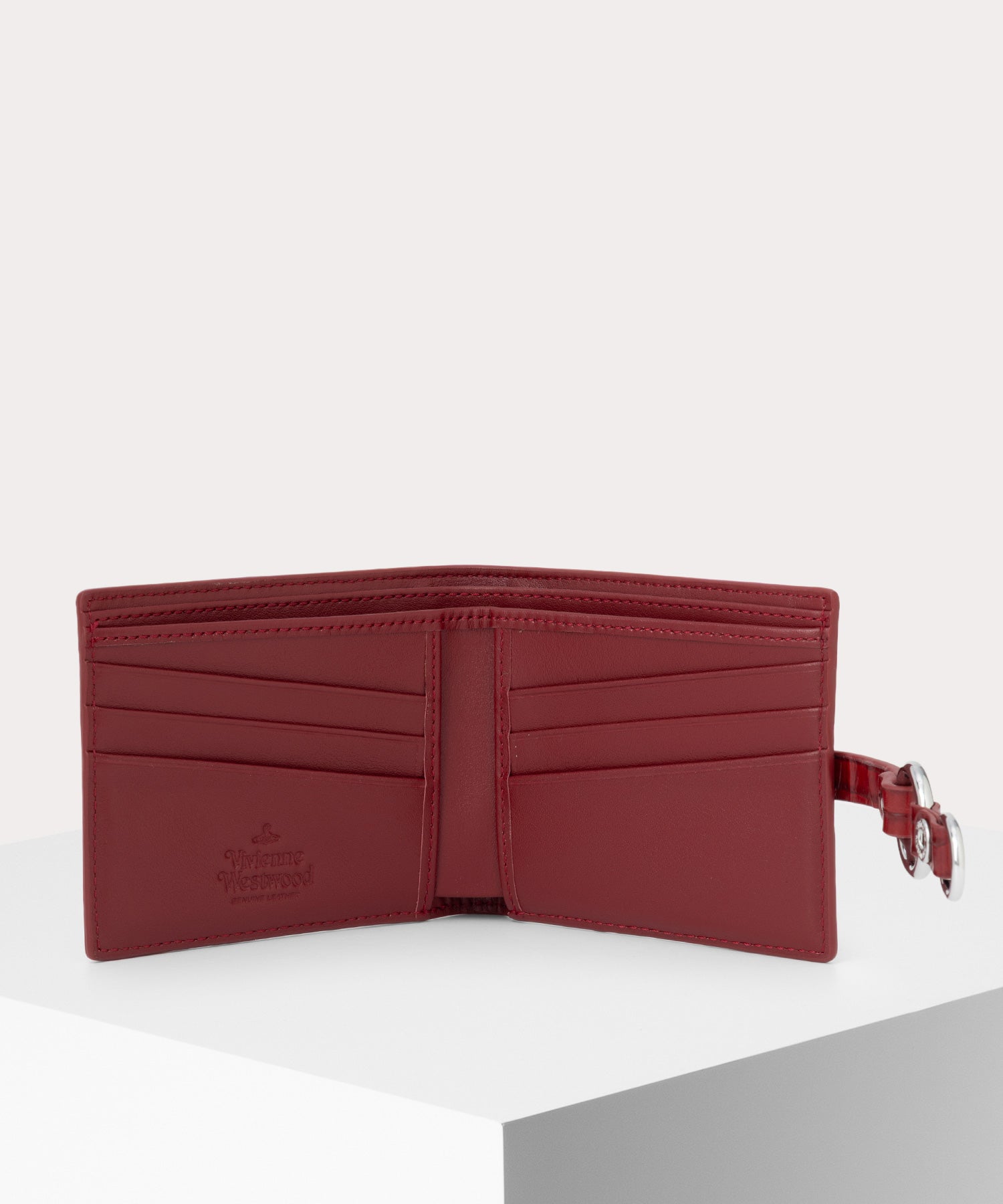 MINI CROC EMBOSSED MAN BONDAGE 二つ折り財布