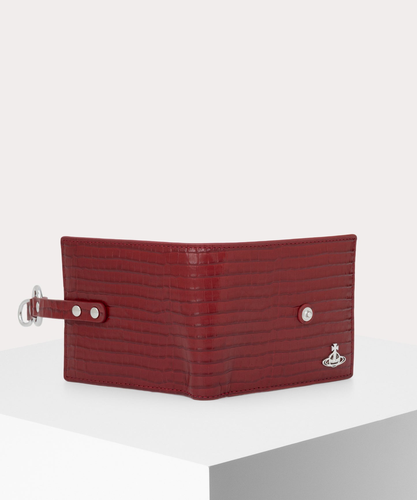MINI CROC EMBOSSED MAN BONDAGE 二つ折り財布
