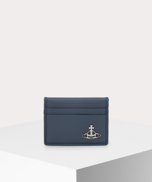 SAFFIANO PLAIN MAN カードケース(ブルー系)（メンズ