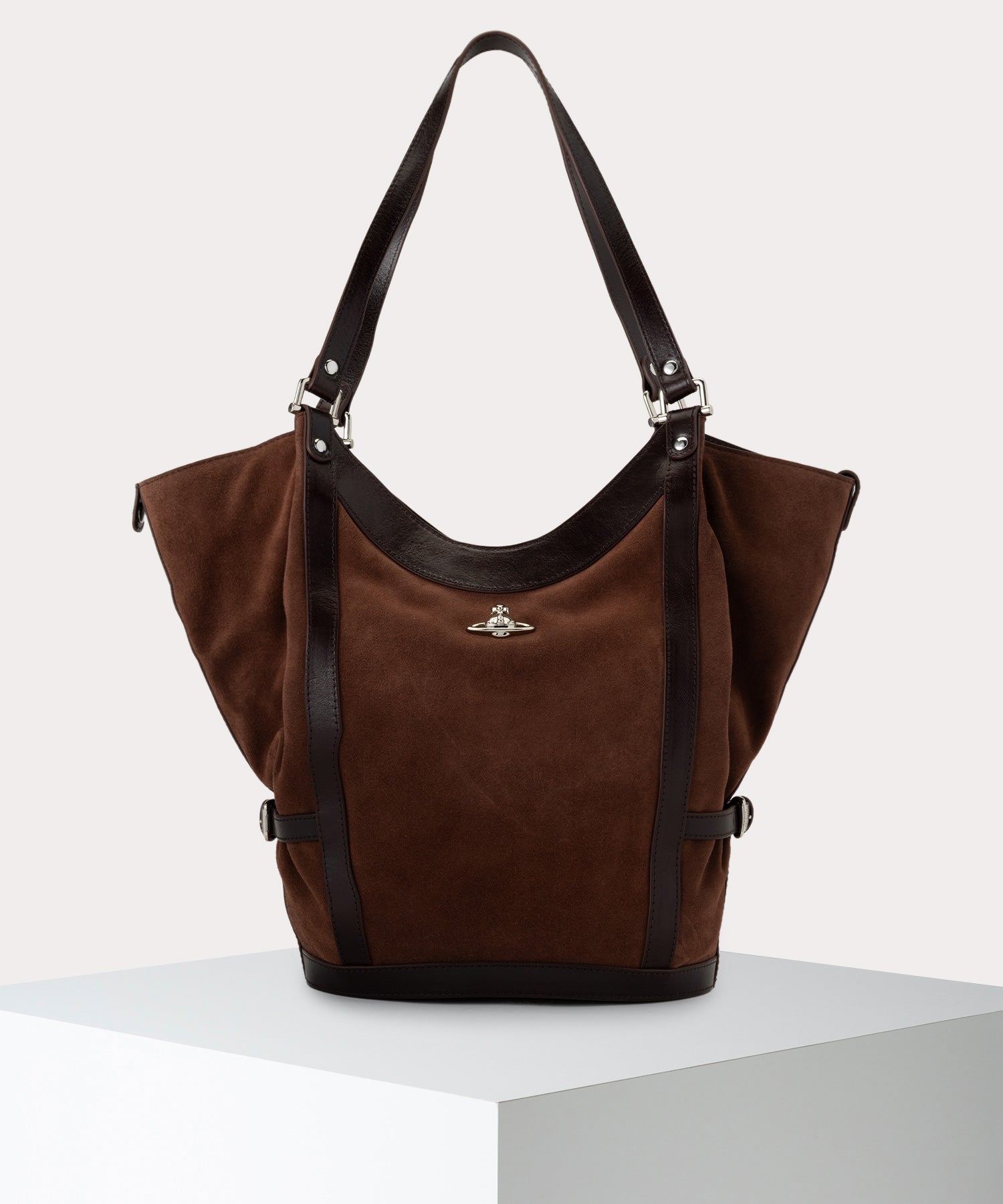 SUEDE OLIVE ショルダーバッグL