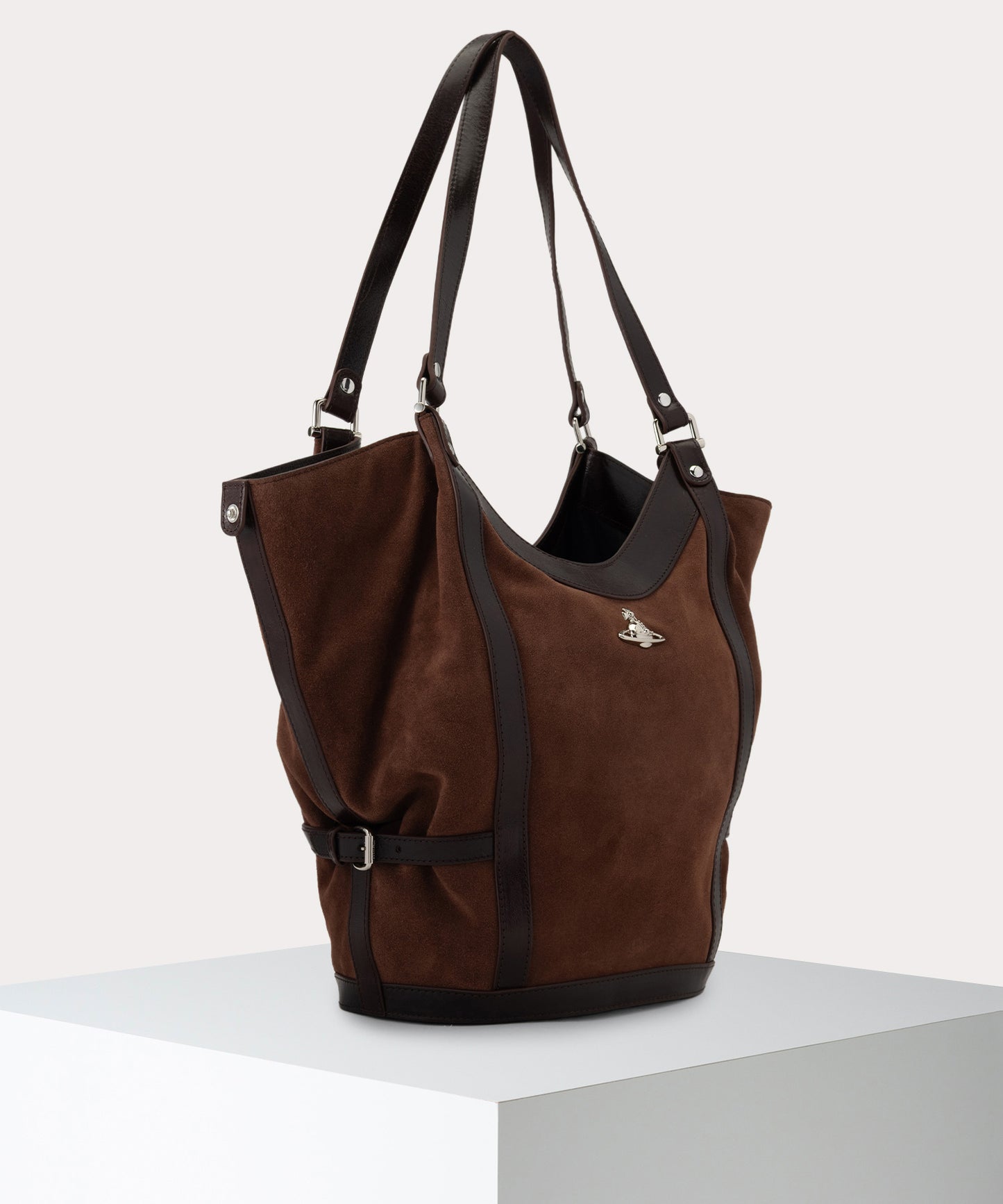 SUEDE OLIVE ショルダーバッグL