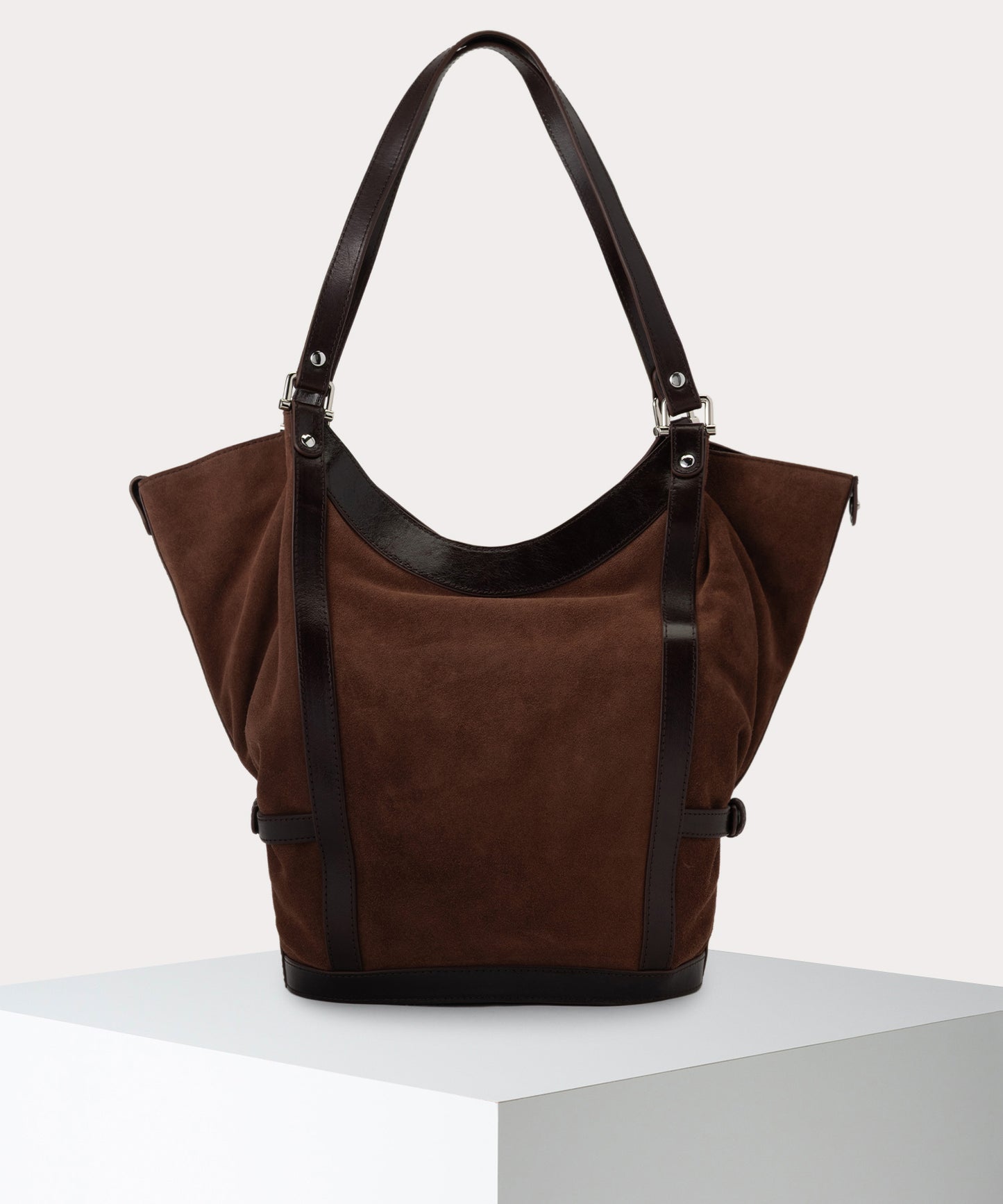 SUEDE OLIVE ショルダーバッグL