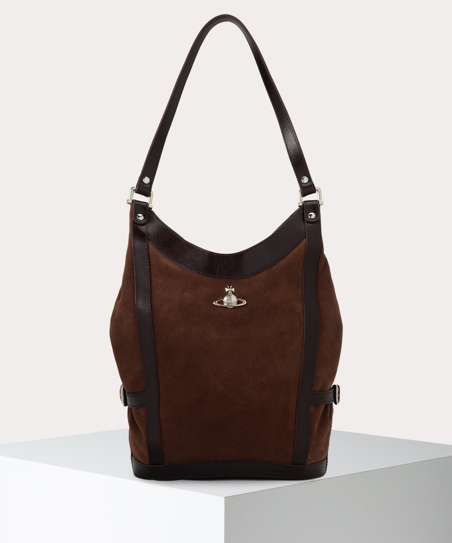 SUEDE OLIVE ショルダーバッグL