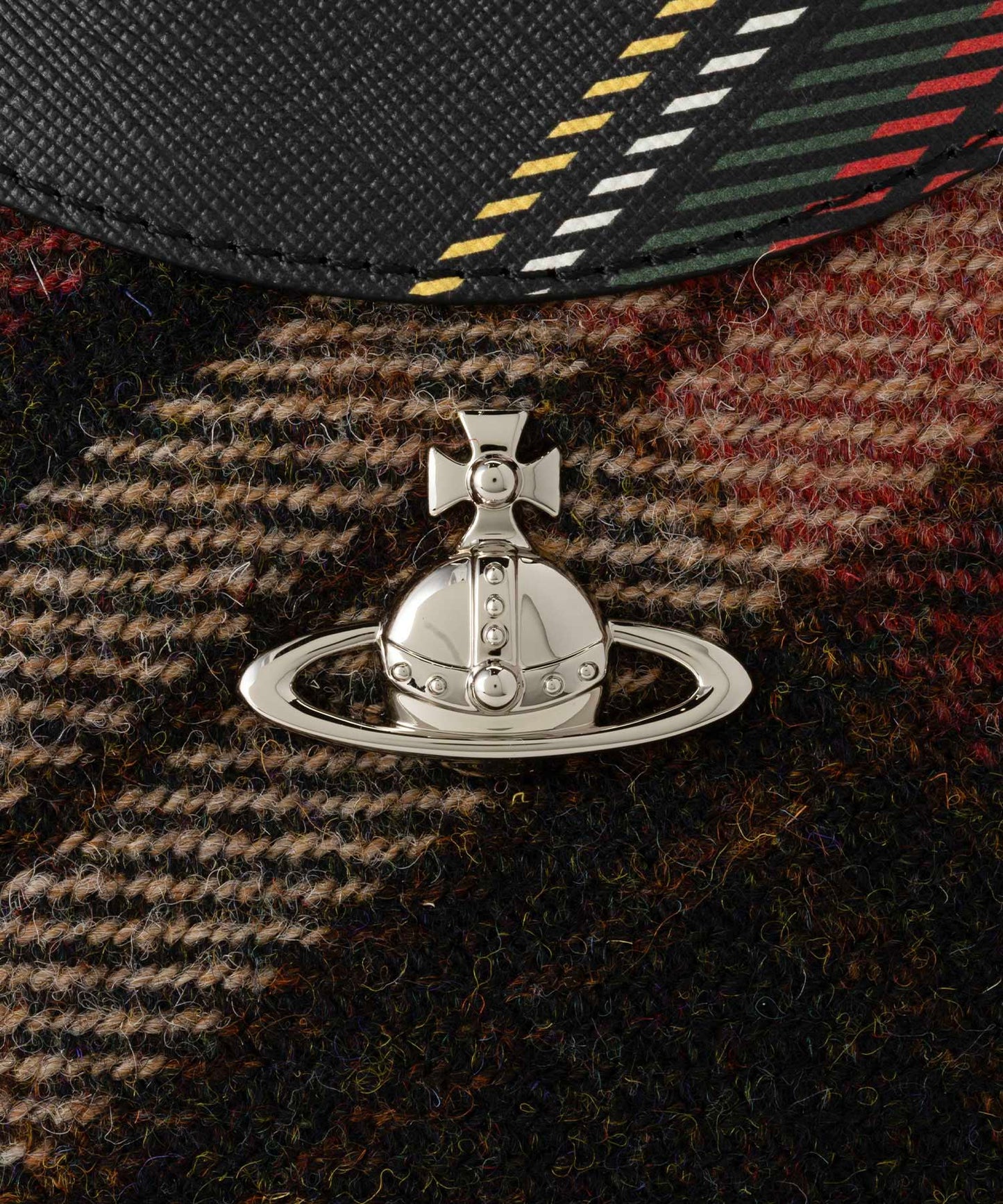 HARRIS TWEED CHECK OLIVE ショルダーバッグL