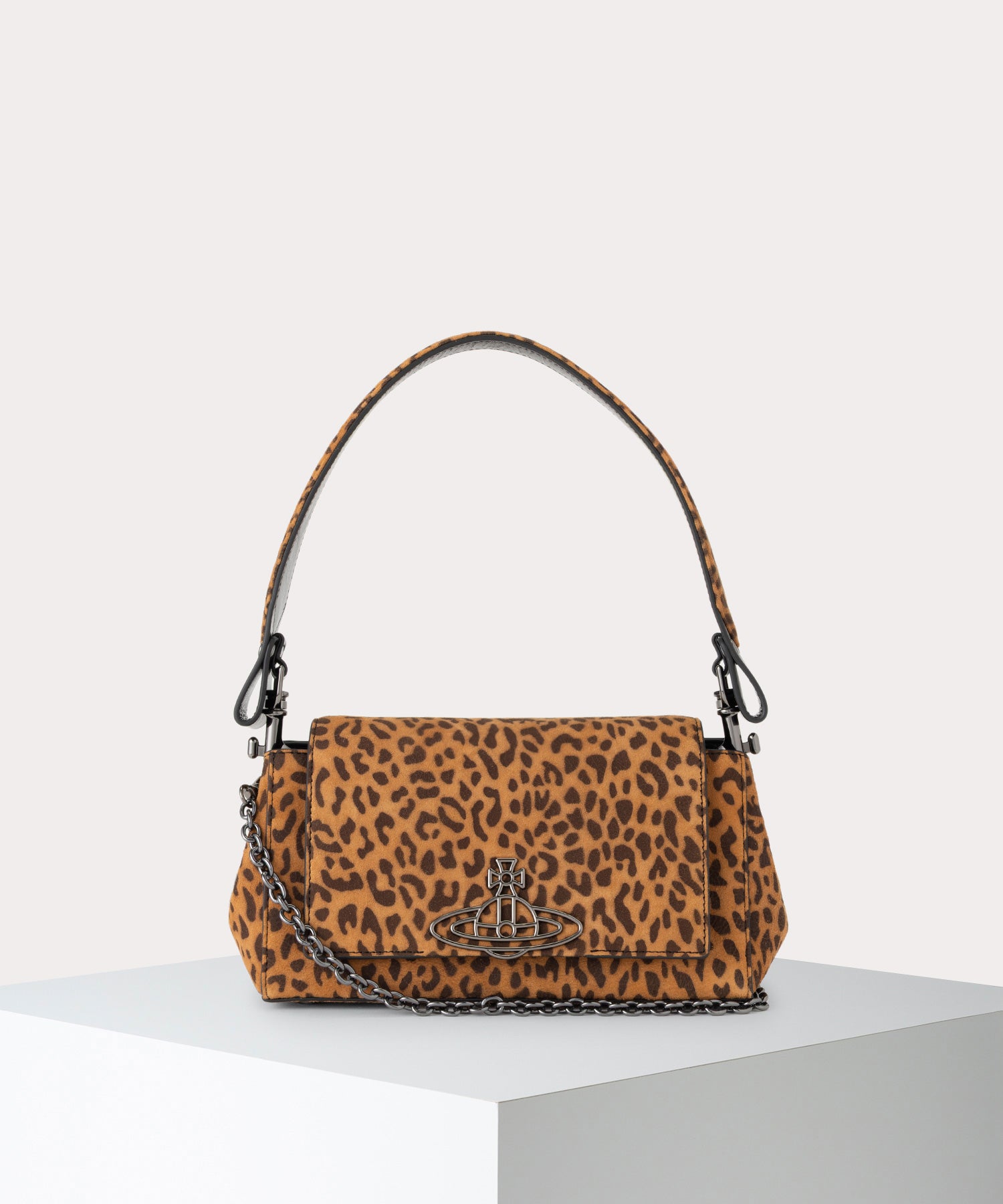PRINTED SUEDE HAZEL ハンドバッグM